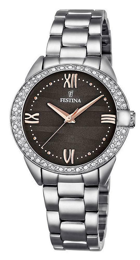 Festina Ladies Watch with Black face and Steel Bracelet F16919/2