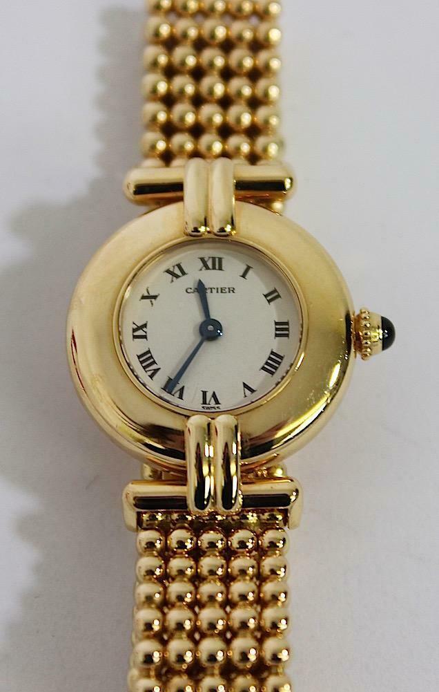 Cartier Colisee 18k Gold Ladies Wrist Watch Ref 1980 (1992)