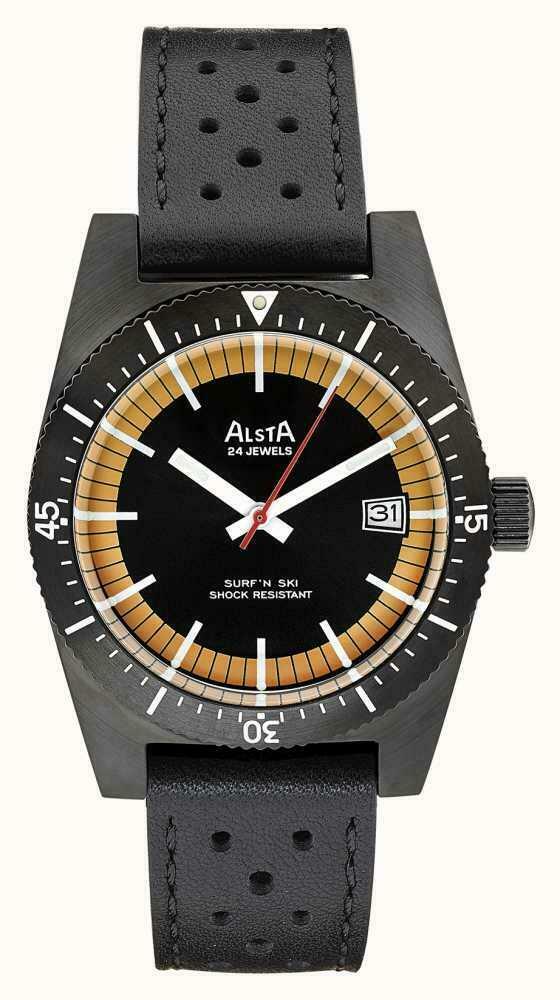 Alsta Surf N Ski PVD watch Ltd Edition (Black Leather) (2019)