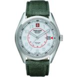 Swiss Alpine Military 'Smart Way' Watch White Dial with Canvas strap