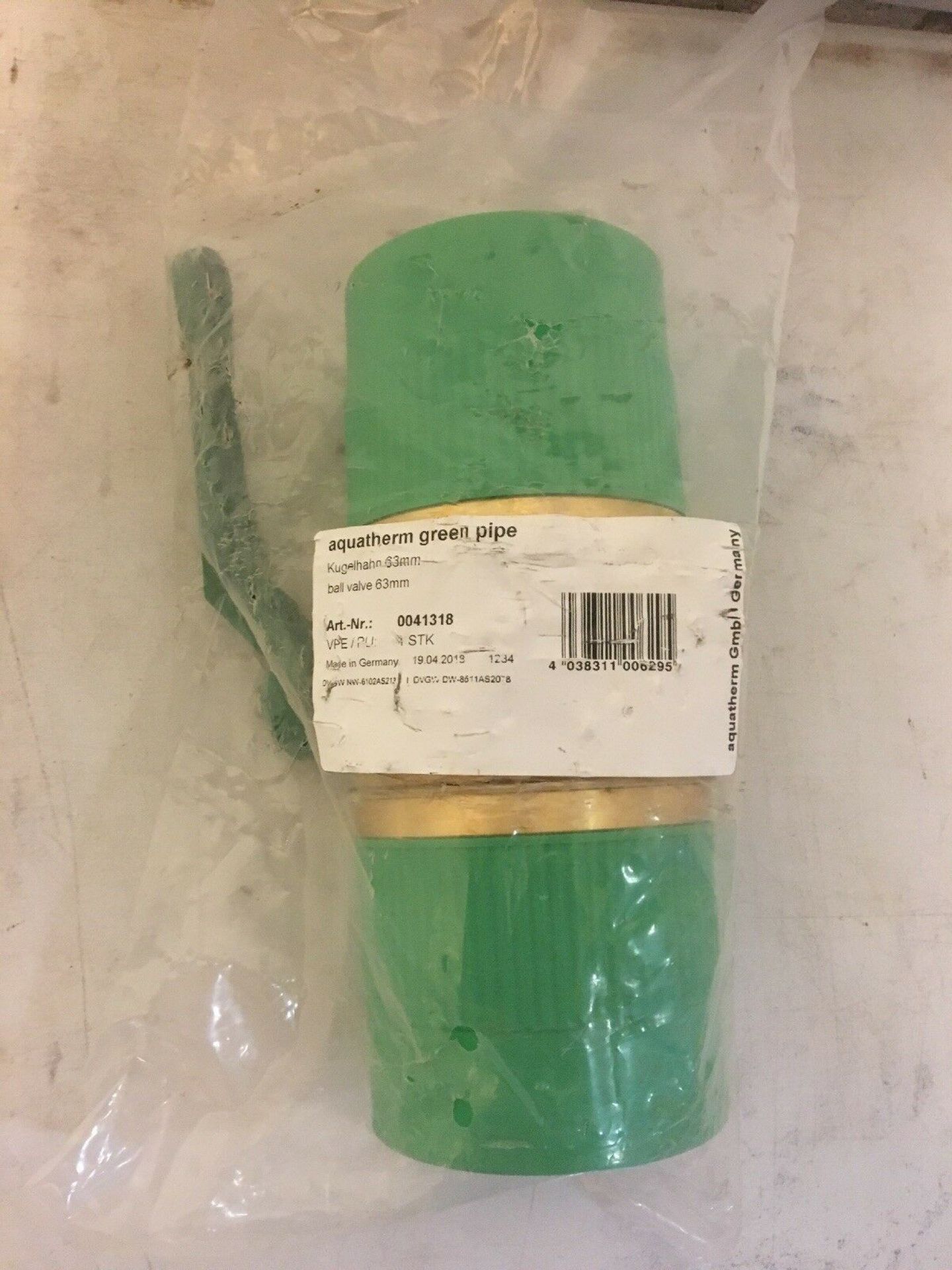 AquaTherm 63mm Ball Valve Part No. 41318 Fusiotherm Green Pipe - Image 4 of 4