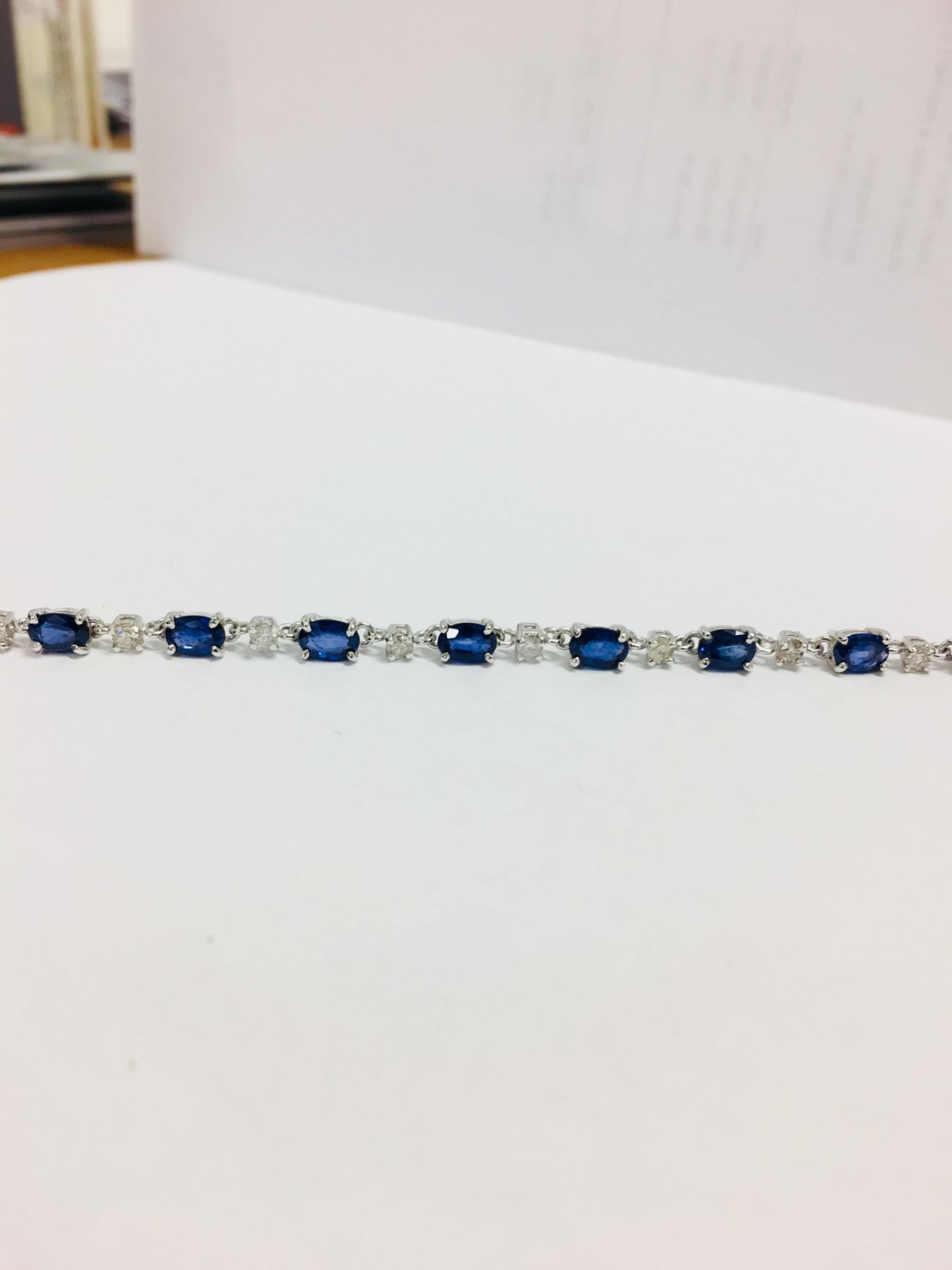 11Ct Sapphire And Diamond Bracelet. - Image 6 of 6