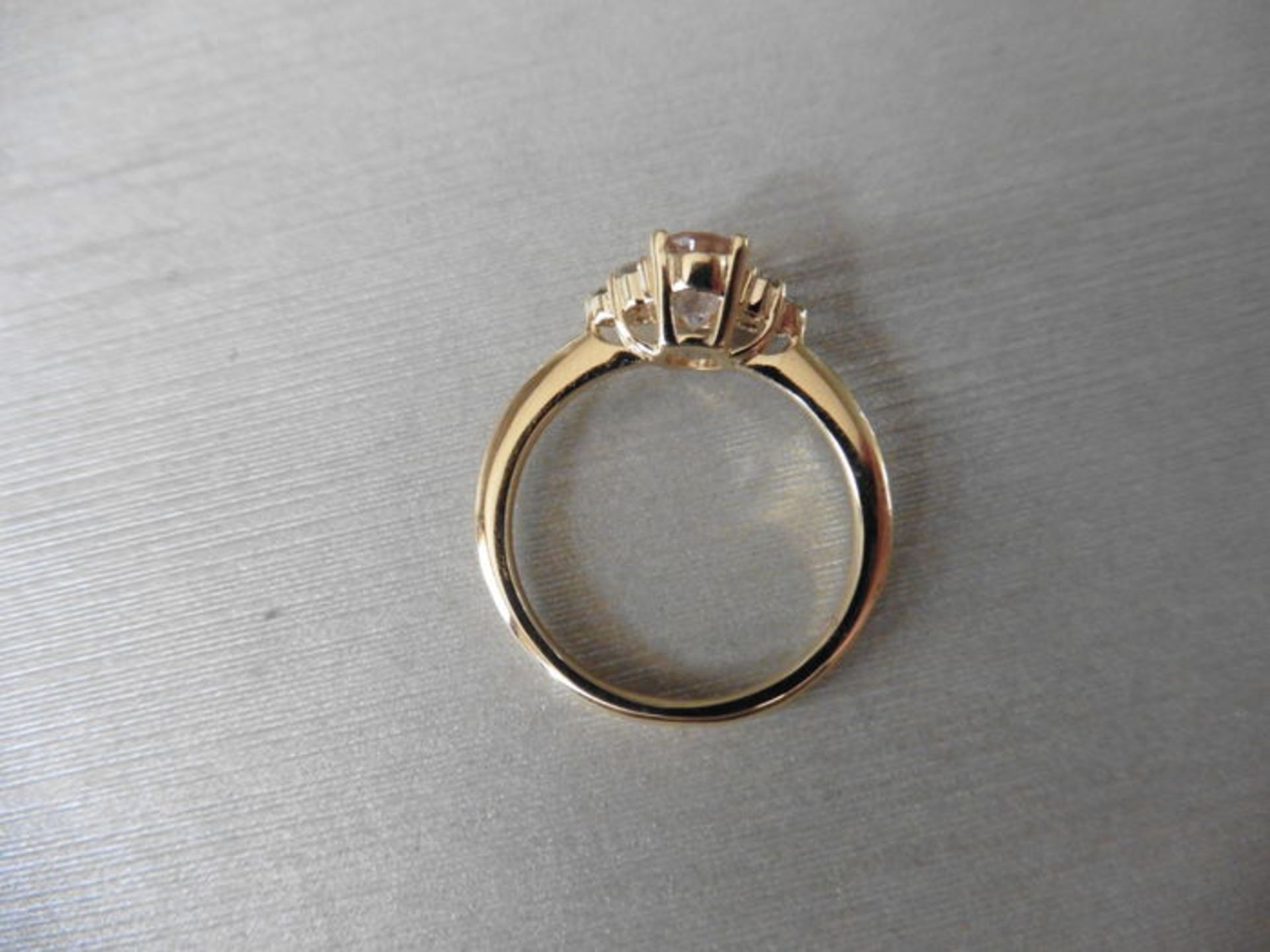 0.80Ct / 0.09Ct Morganite And Diamond Dress Ring. - Image 2 of 3