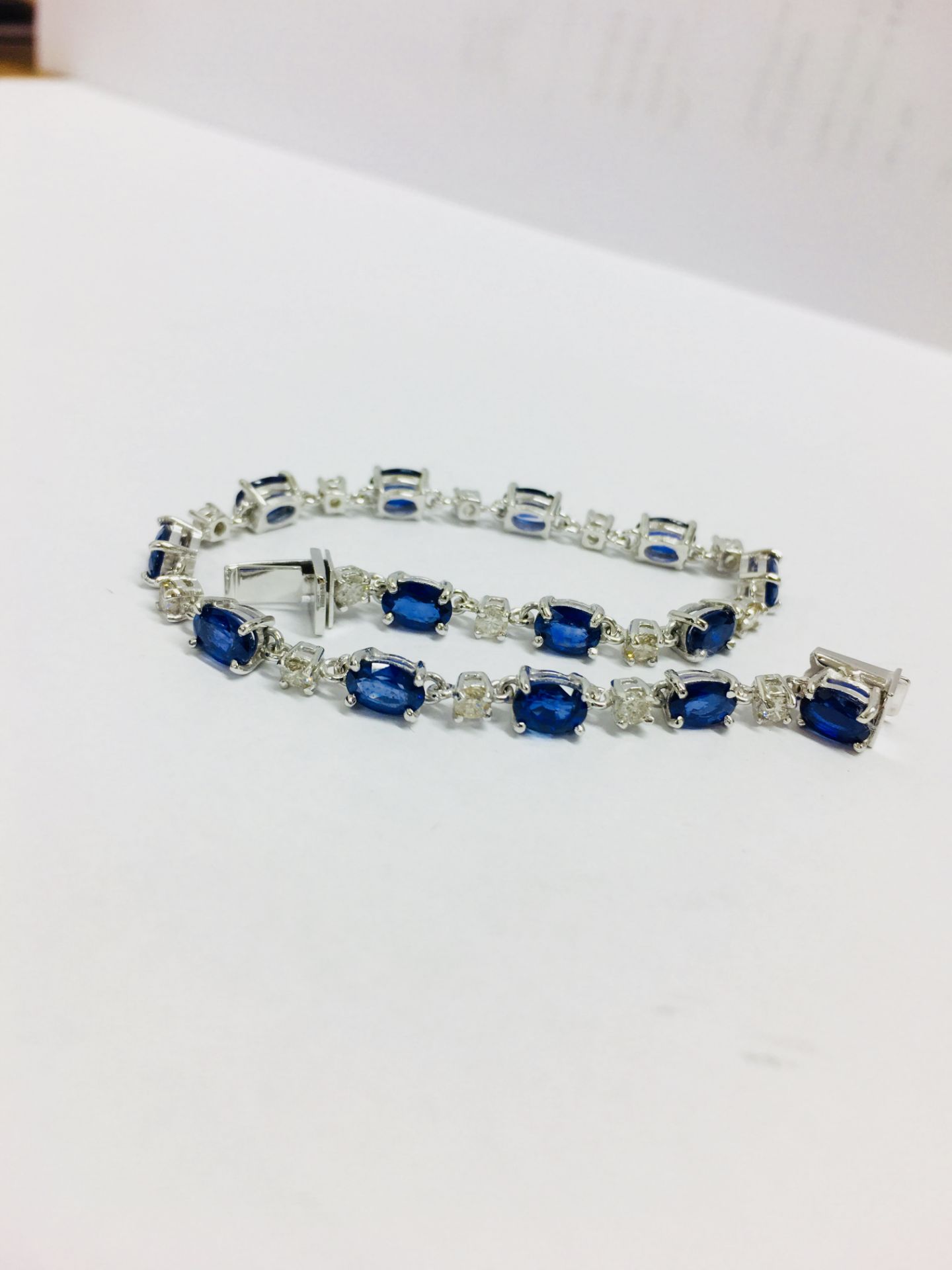 11Ct Sapphire And Diamond Bracelet. - Image 5 of 6