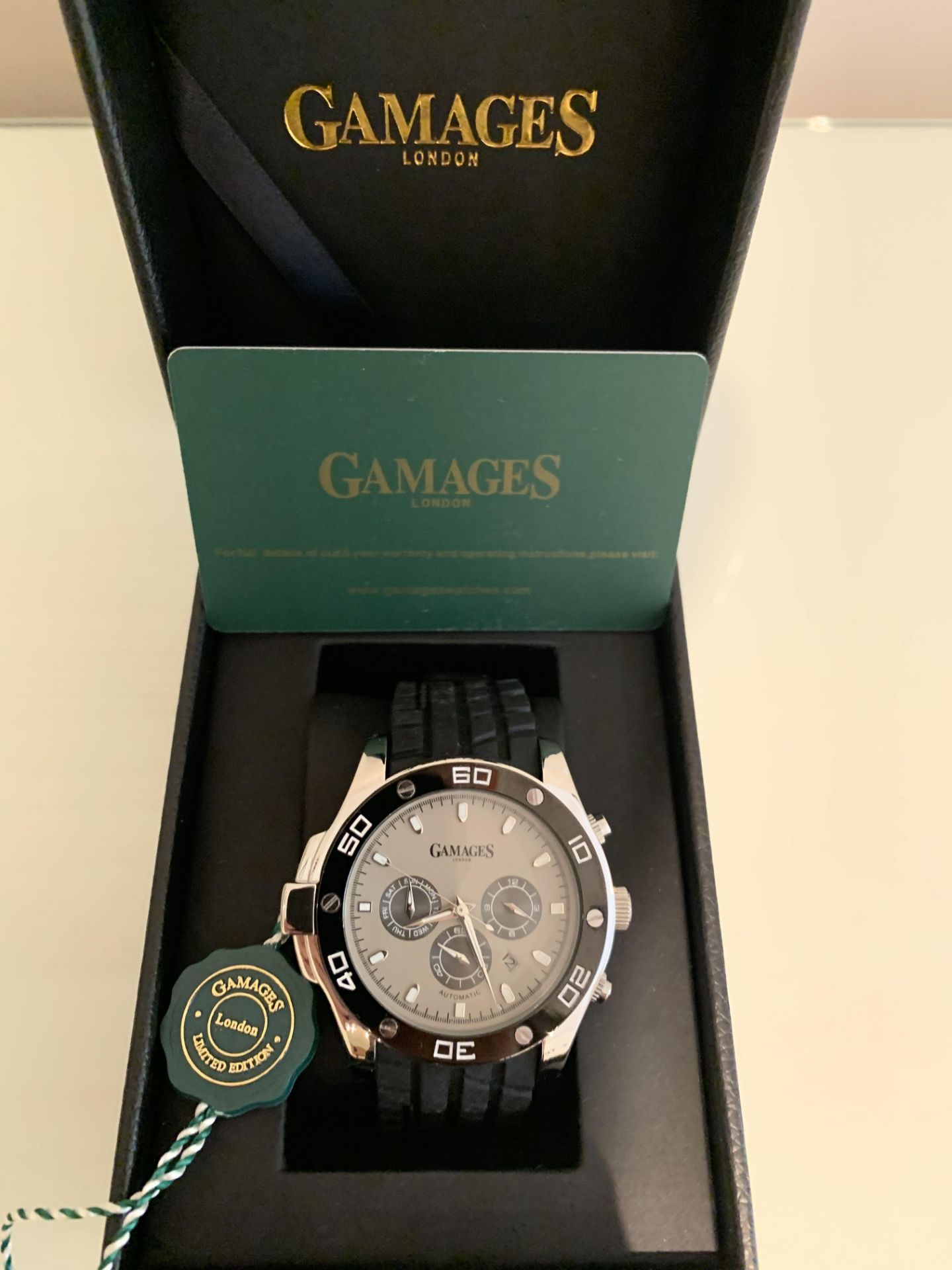 Limited Edition Hand Assembled GAMAGES Yacht Timer Automatic Steel – 5 Year Warranty & Free Delivery