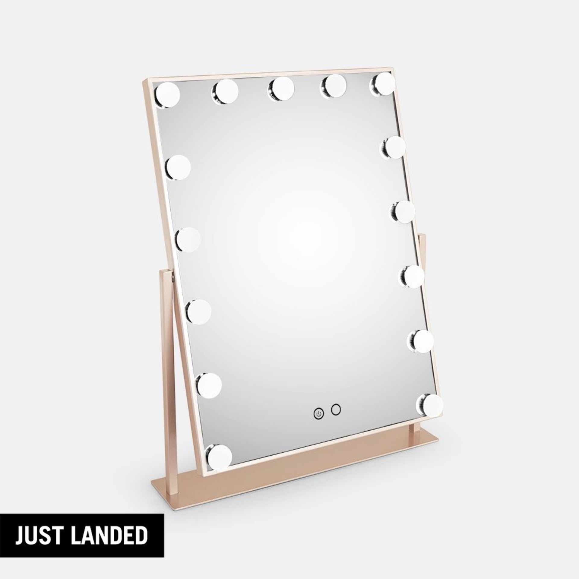 (CP33) Champagne Hollywood Mirror. Framed by 15 LED lights to offer illumination from every ang... - Image 3 of 6