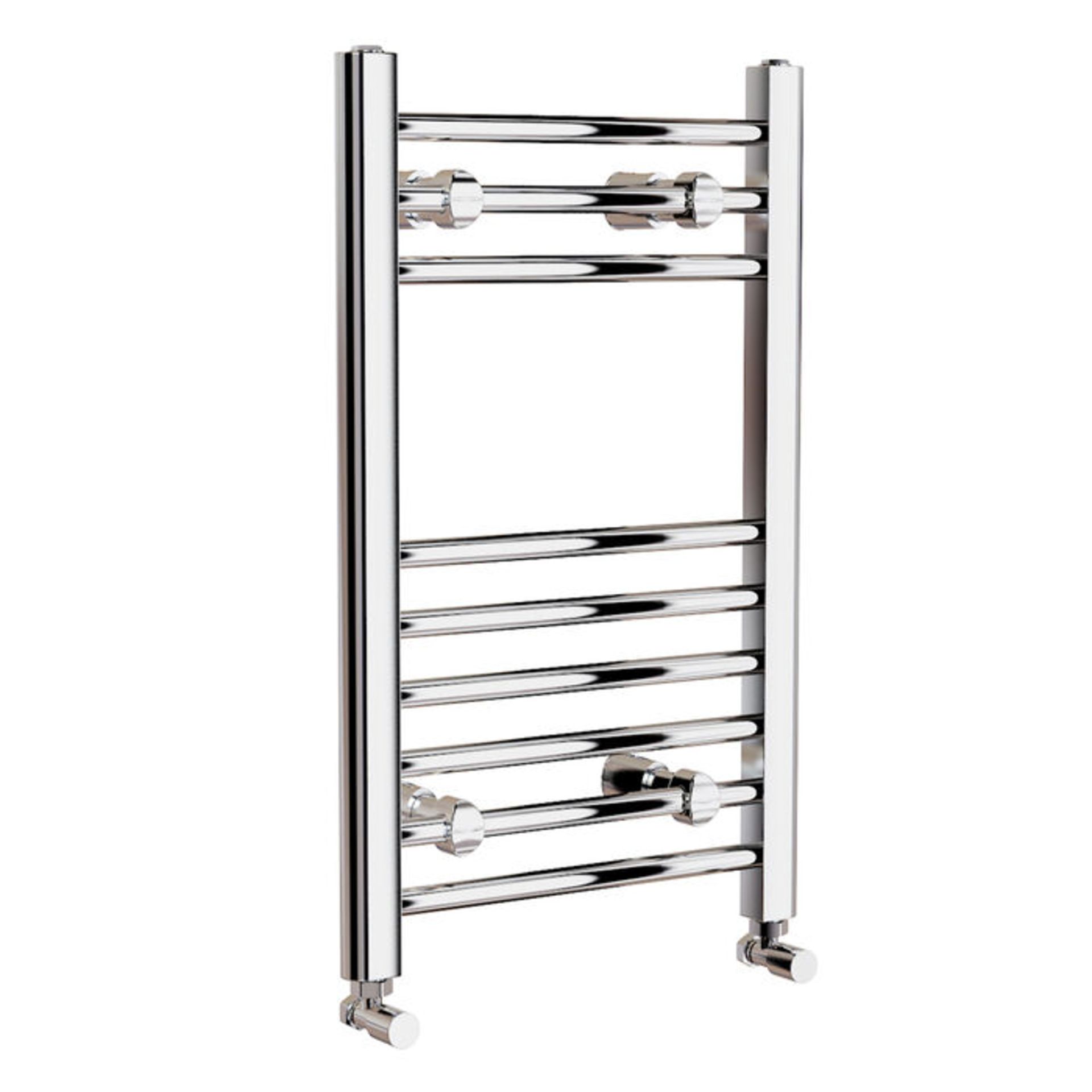 (PM96) 650x400mm Straight Heated Towel Radiator. This chrome towel radiator offers ultimate s...