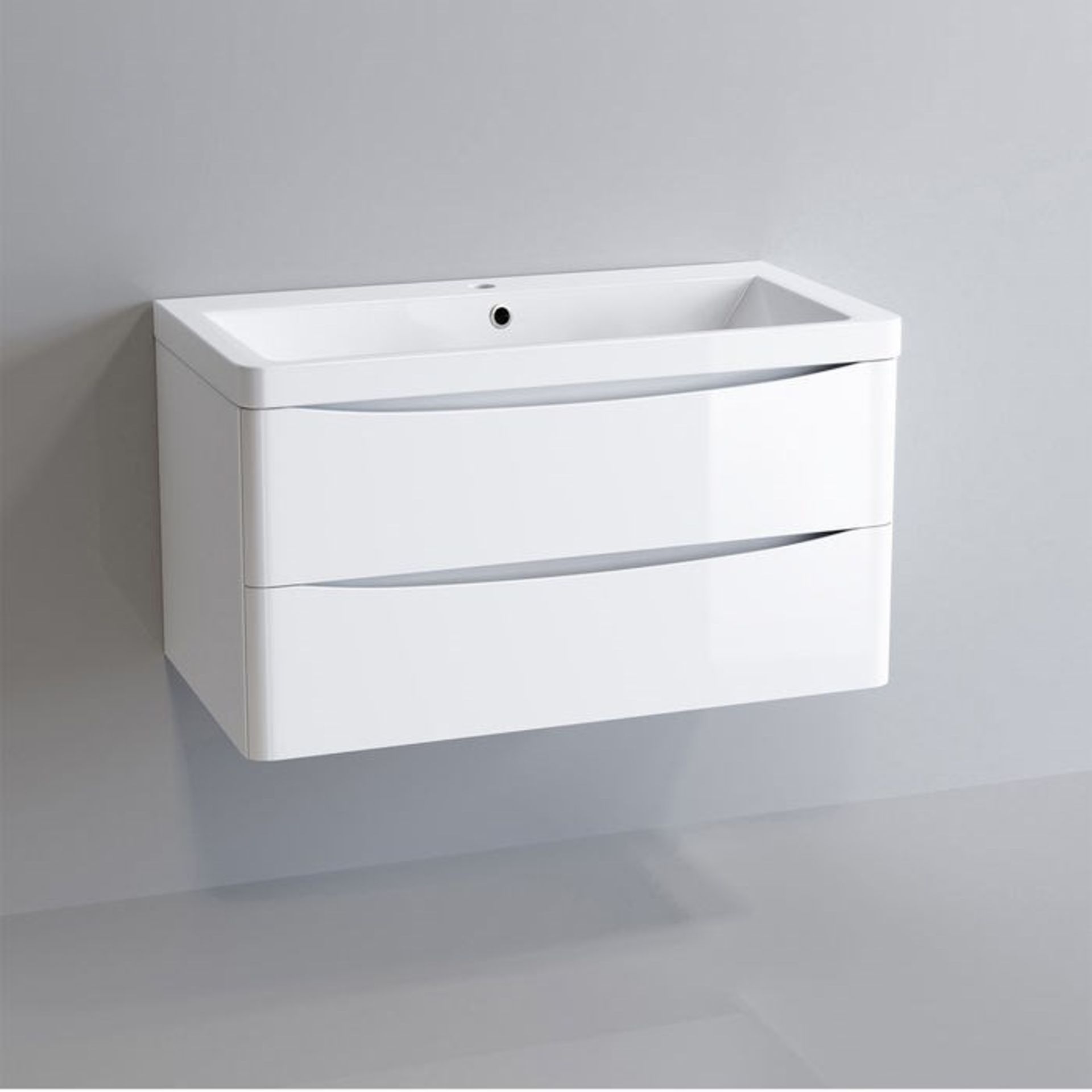 (CP11) 1000mm Austin II Gloss White Built In Basin Drawer Unit - Wall Hung. RRP £499.99. Comes... - Image 4 of 4