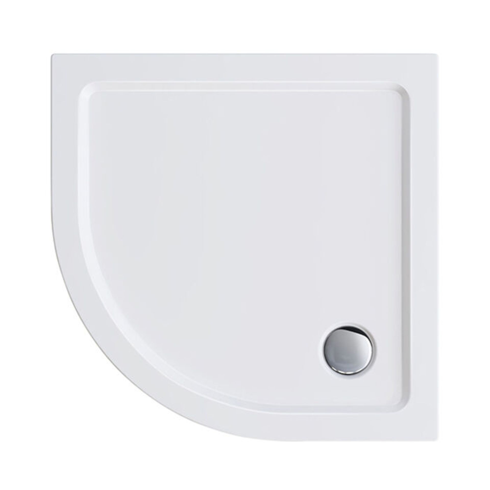 (G55) 900x900mm Quadrant White Shower Tray. RRP £229.99. Strong & Slimline low profile design...