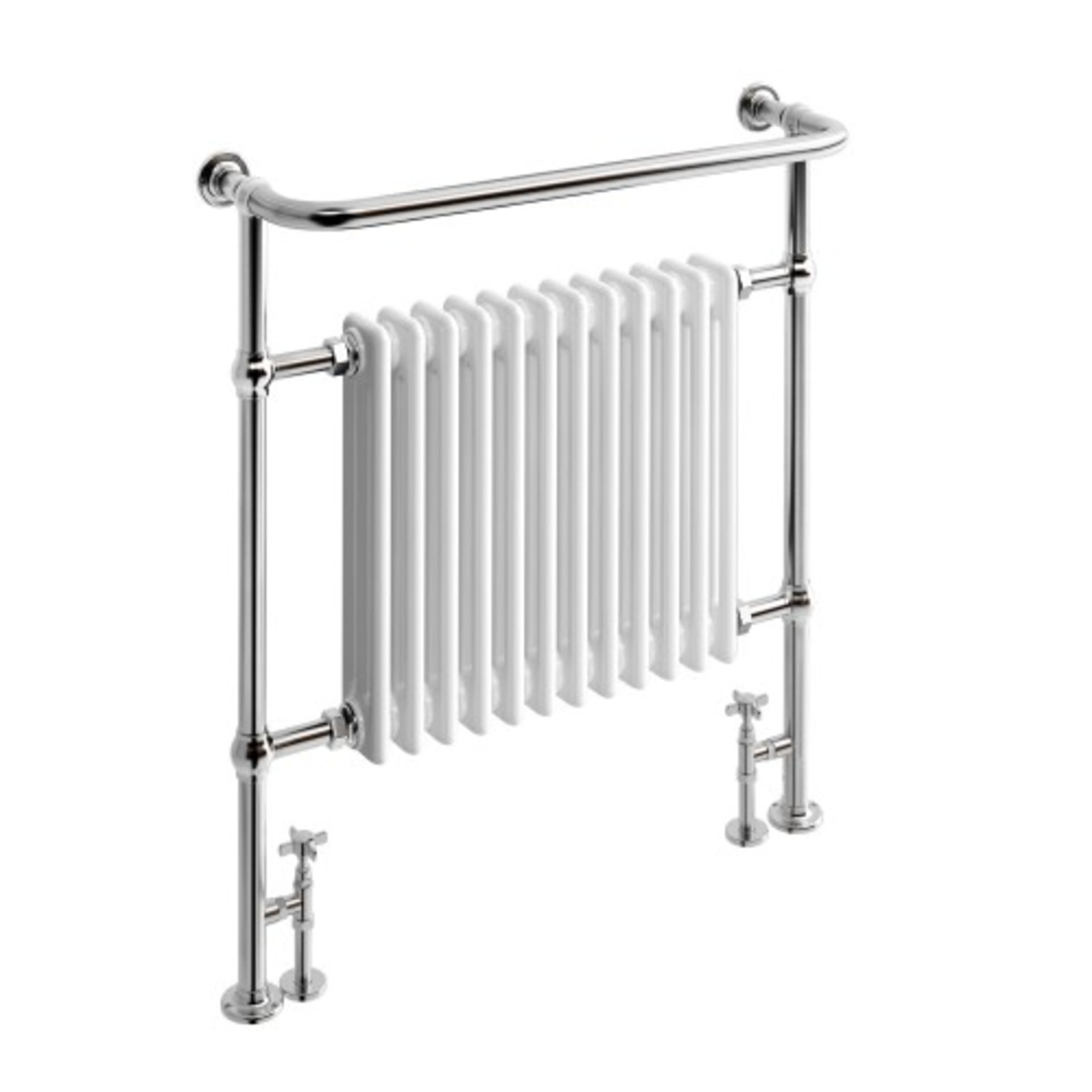 (CP52) 952X839MM LARGE TRADITIONAL WHITE TOWEL RAIL RADIATOR. RRP £479.99. We love this bec... - Image 2 of 2