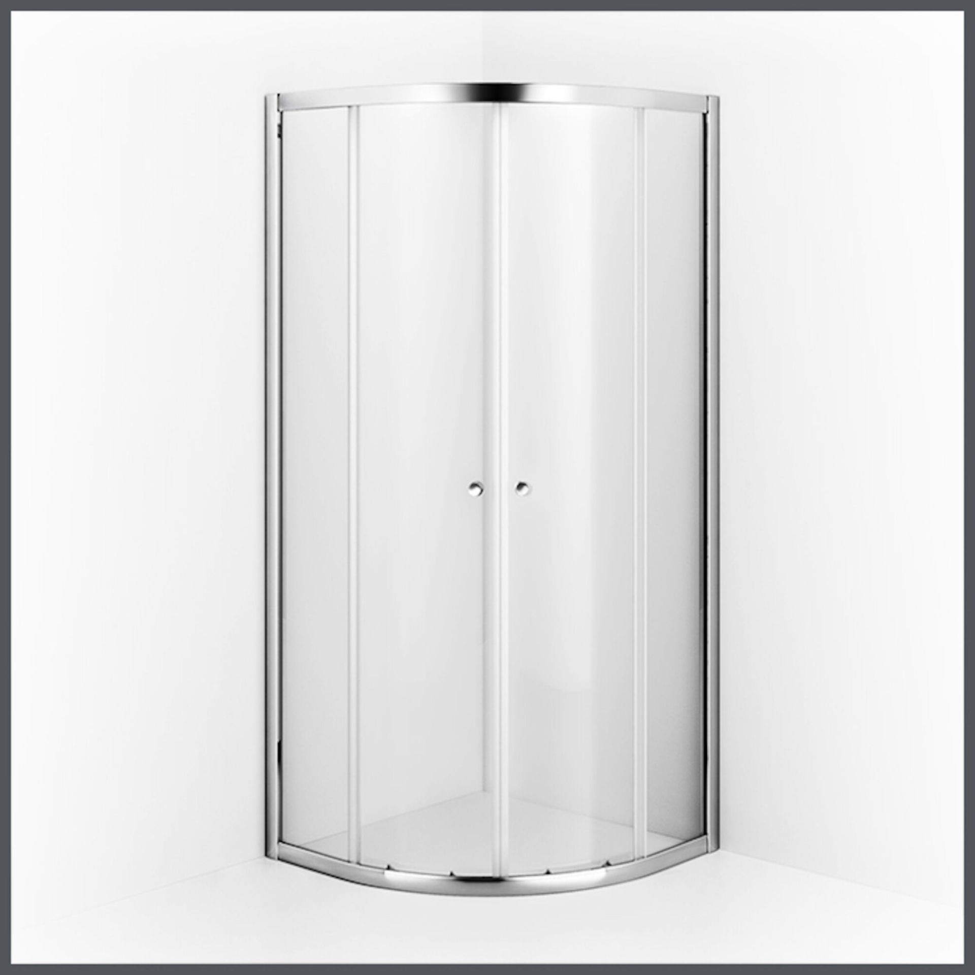 (H98) 800x800mm Quadrant Shower Enclosure. RRP £296.99. constructed of 4mm lightweight safet...