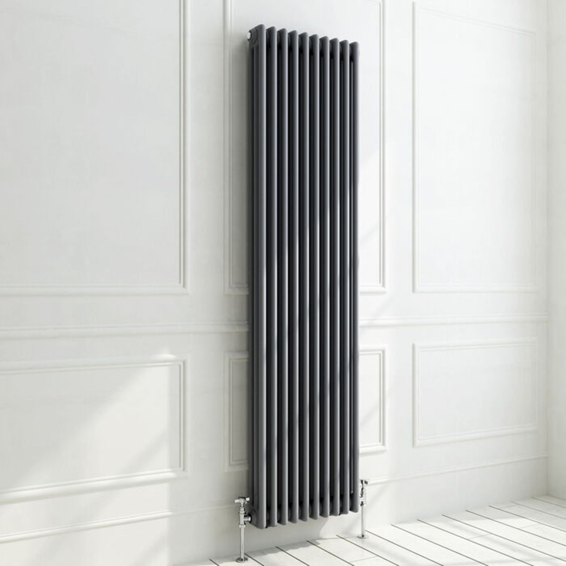 (CP48) 1800x468mm Anthracite Triple Panel Vertical Colosseum Traditional Radiator. RRP £589.99... - Image 3 of 4