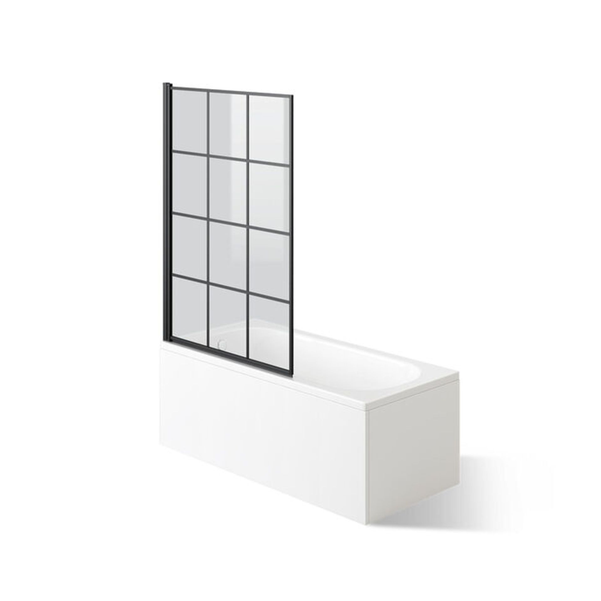 (CP13) 1000mm Shoji Crittall Style Black Bath Screen. RRP £399.99. 6mm EasyClean glass - Our ... - Image 4 of 4