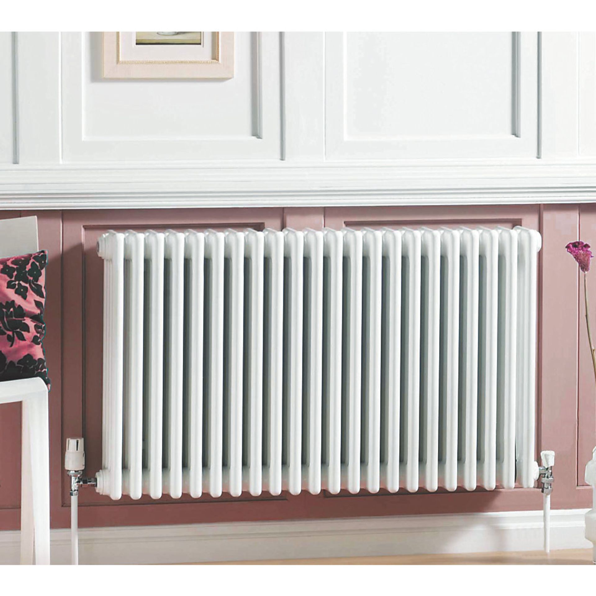 (DD48) 300x628mm White Four Panel Horizontal Colosseum Traditional Radiator. RRP £412.99. For...