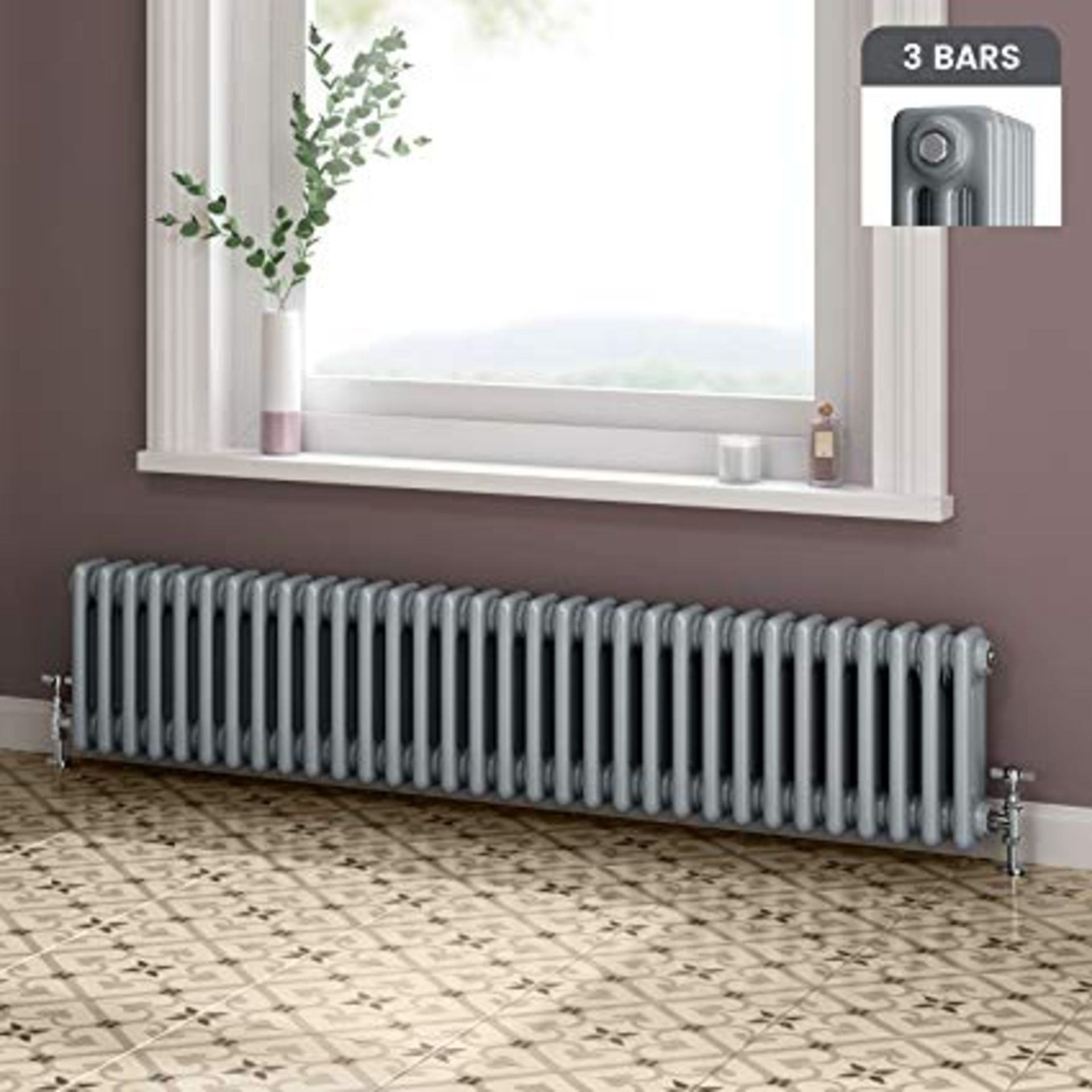 (DD16) 300x1458mm York Earl Grey Triple Panel Radiator Colosseum. RRP £569.99. For an elegant... - Image 2 of 3