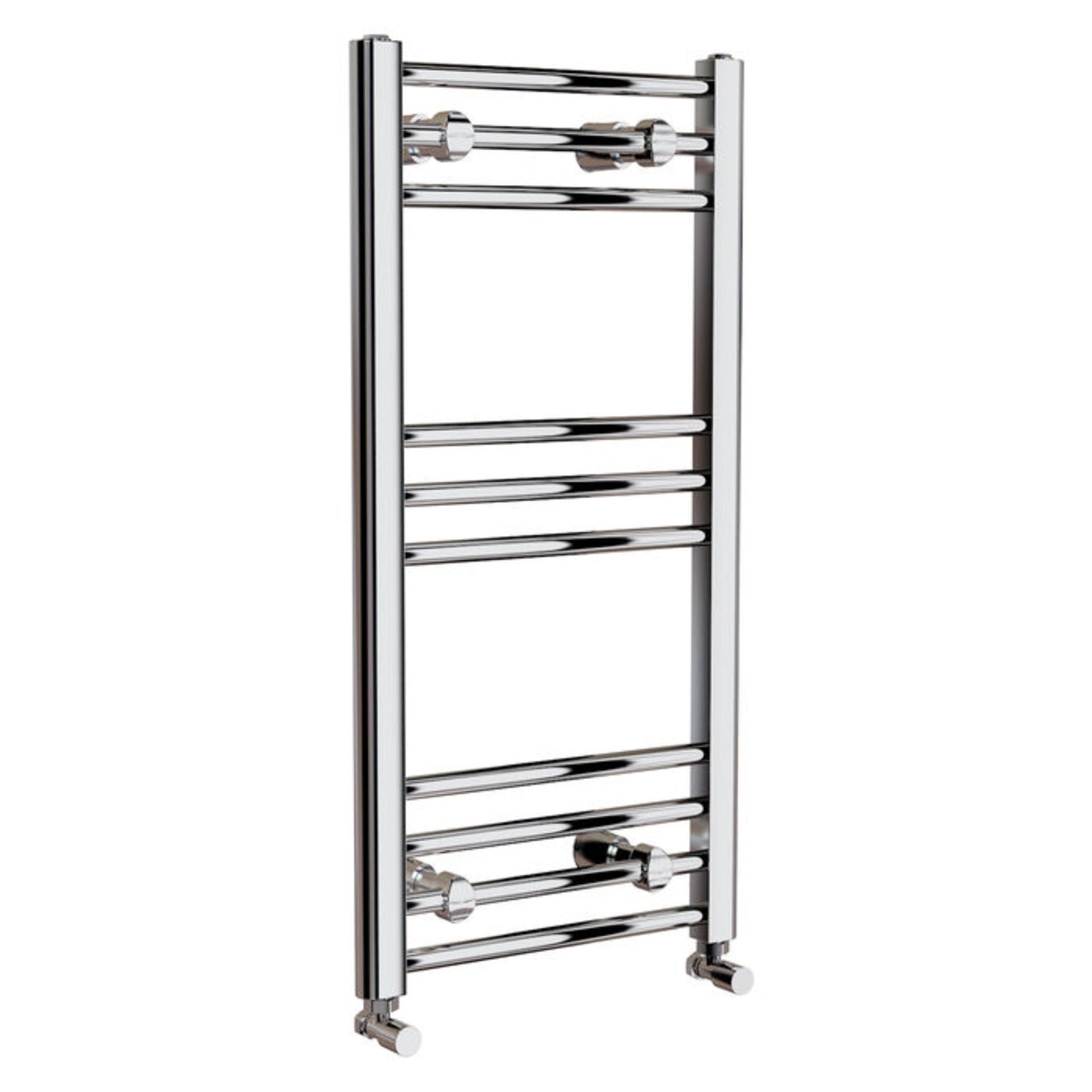 (H49) 800x400mm - 20mm Tubes - Chrome Heated Straight Rail Ladder Towel Radiator We also use t... - Image 3 of 3