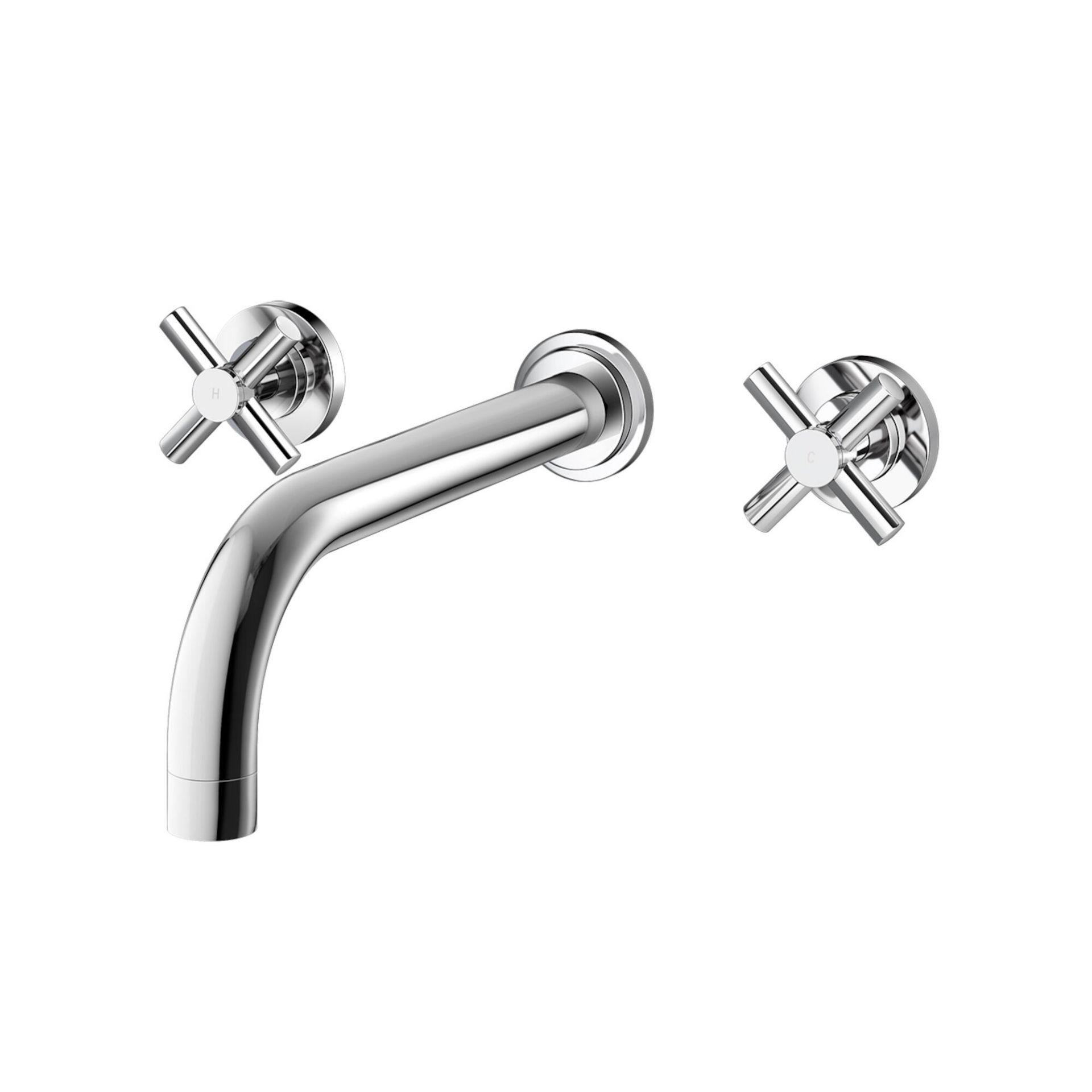 (QT1008) Austin Crosshead Chrome Wall Mounted Bath Filler Beautiful chrome finish Contemporar... - Image 3 of 6