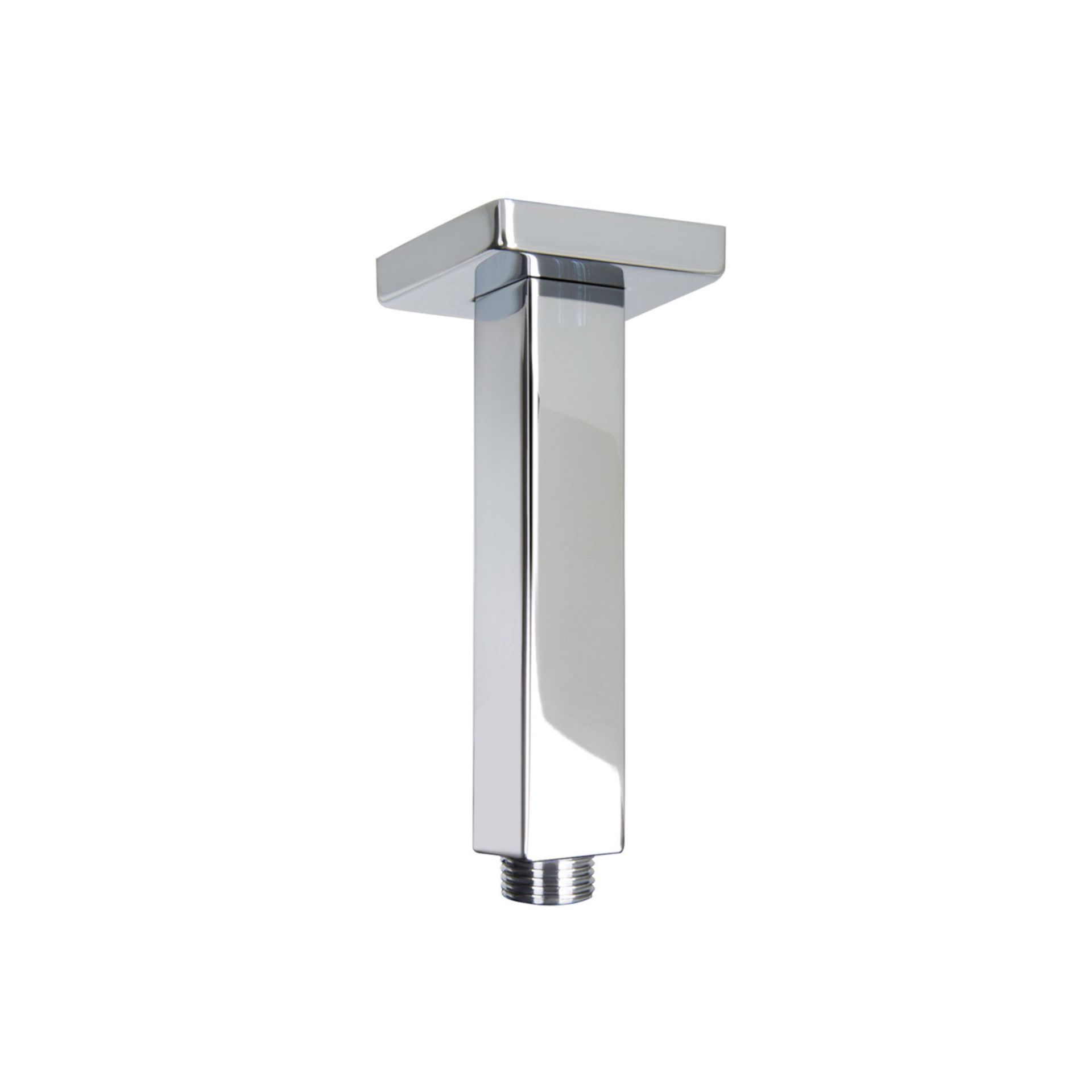 (QT1013) Shower arm Ceiling Mount Square Stainless Steel Chrome - 15 cm. Chrome-plated solid br...