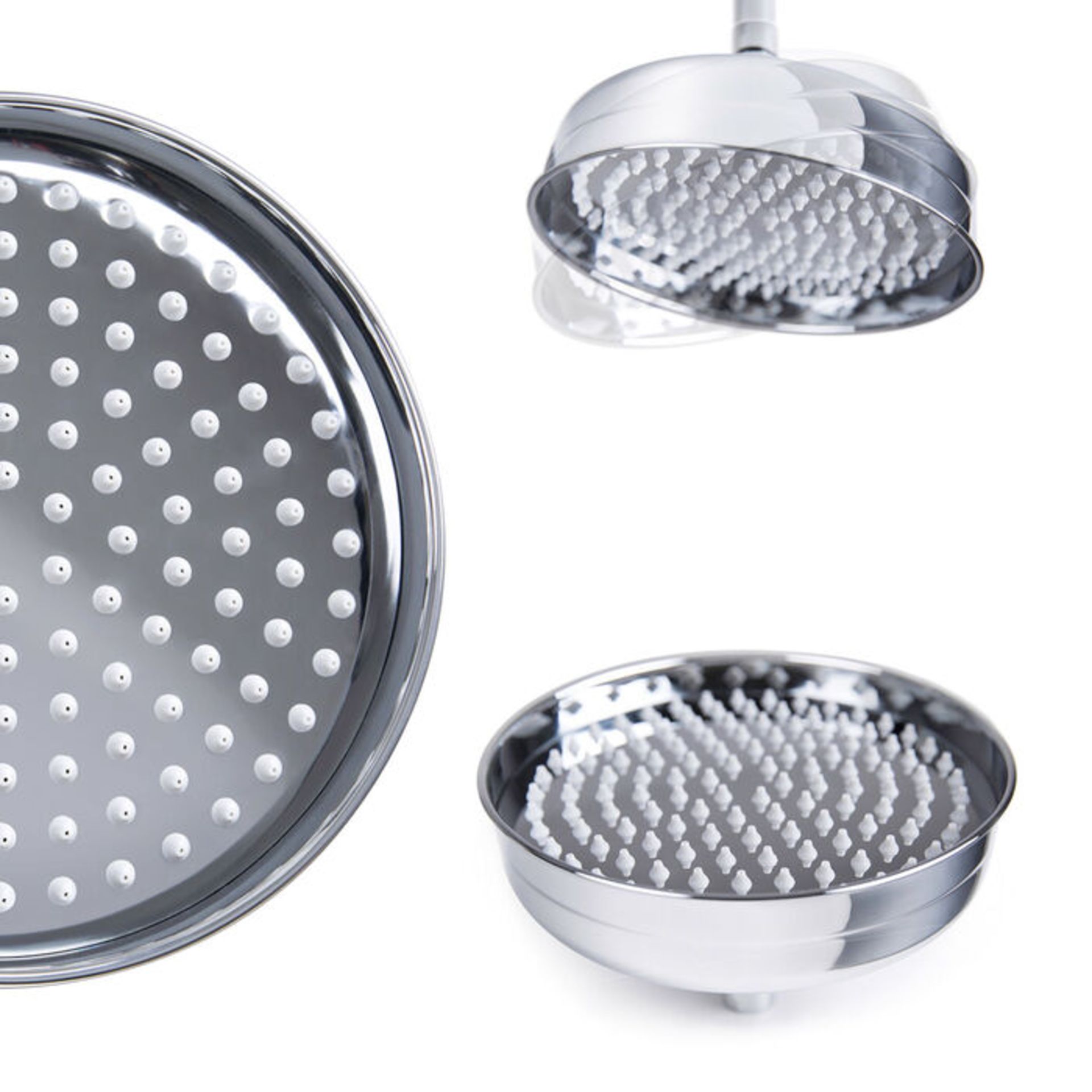 (QT1009) Stainless Steel 205mm Traditional Round Shower Head Finished in high quality polished... - Image 3 of 4
