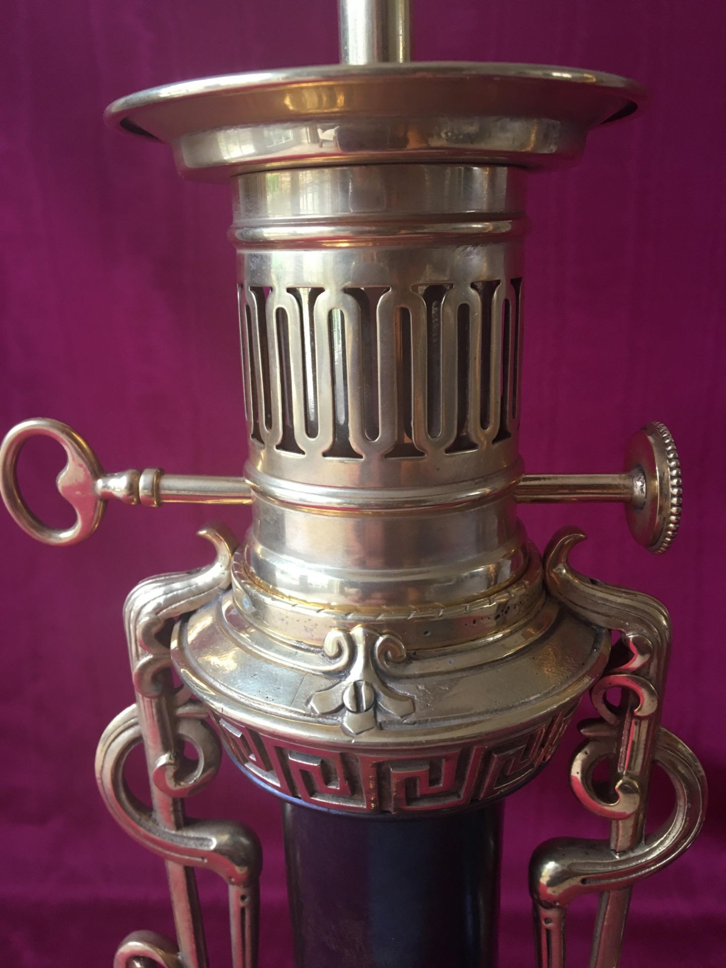 Pair of Bronze and Ormolu Moderator Lamps - Image 5 of 8