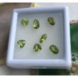 Peridot Faceted Multi Shape cut stones 5.50 cts Gemstones