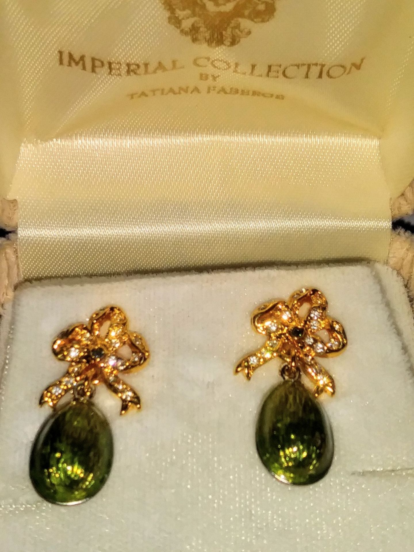 Enamel Earrings By Tatiana Faberge Carl Faberge's Great Granddaughter