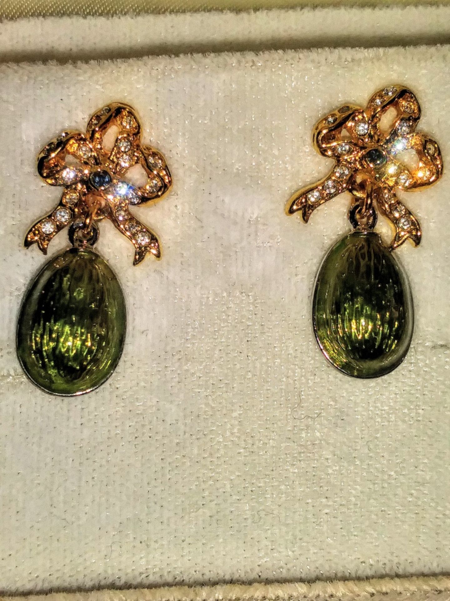 Enamel Earrings By Tatiana Faberge Carl Faberge's Great Granddaughter - Image 2 of 9