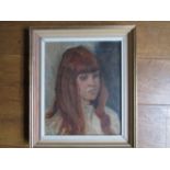 Erna Jackson (B1888-1985) oil on canvas portrait