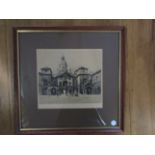 Dorothy Sweet (active 1920's) etching, The Horse Guards,