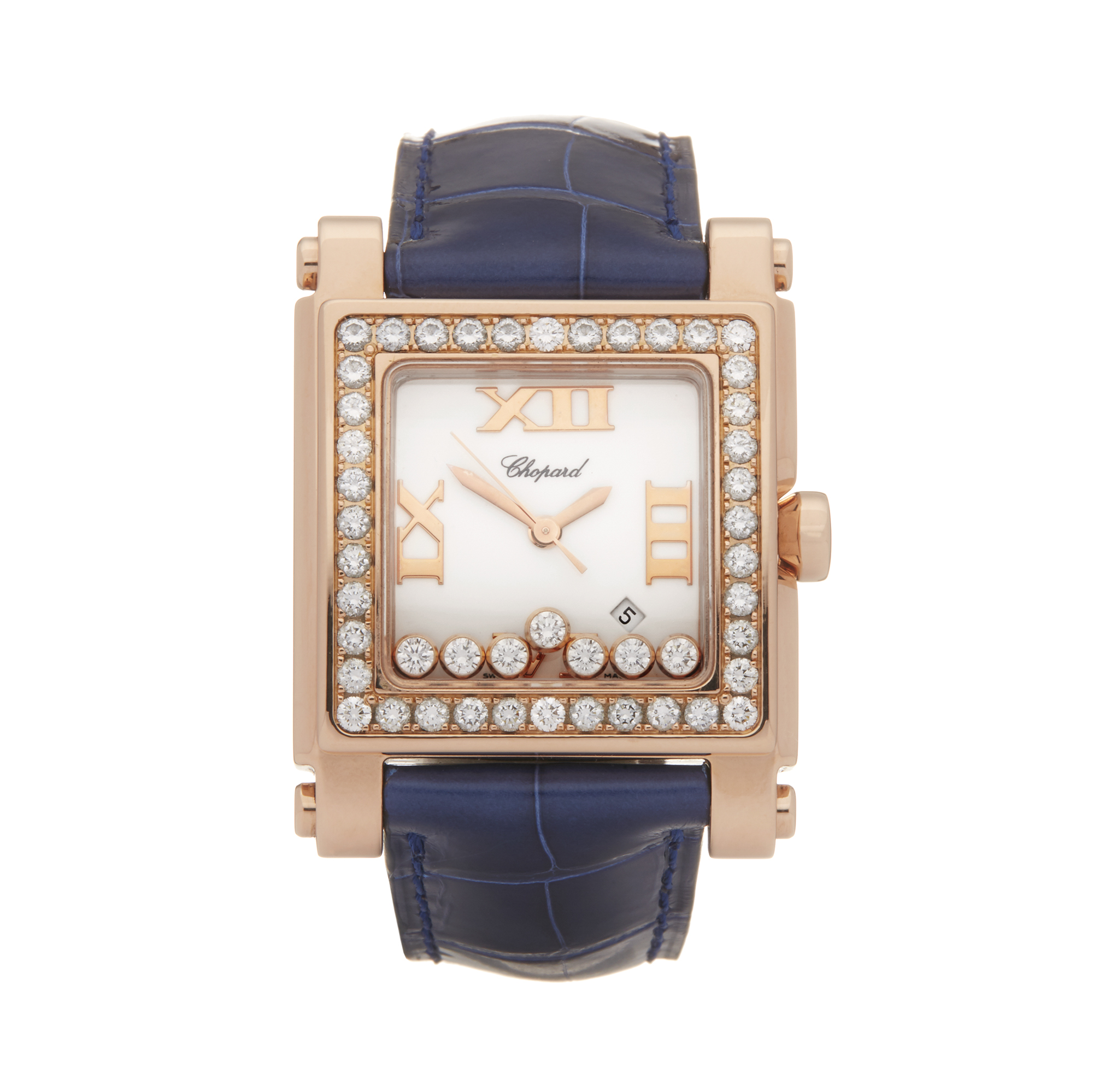 Chopard Happy Sport 7 Diamond 18k Rose Gold - 275321-5002 - Image 7 of 7