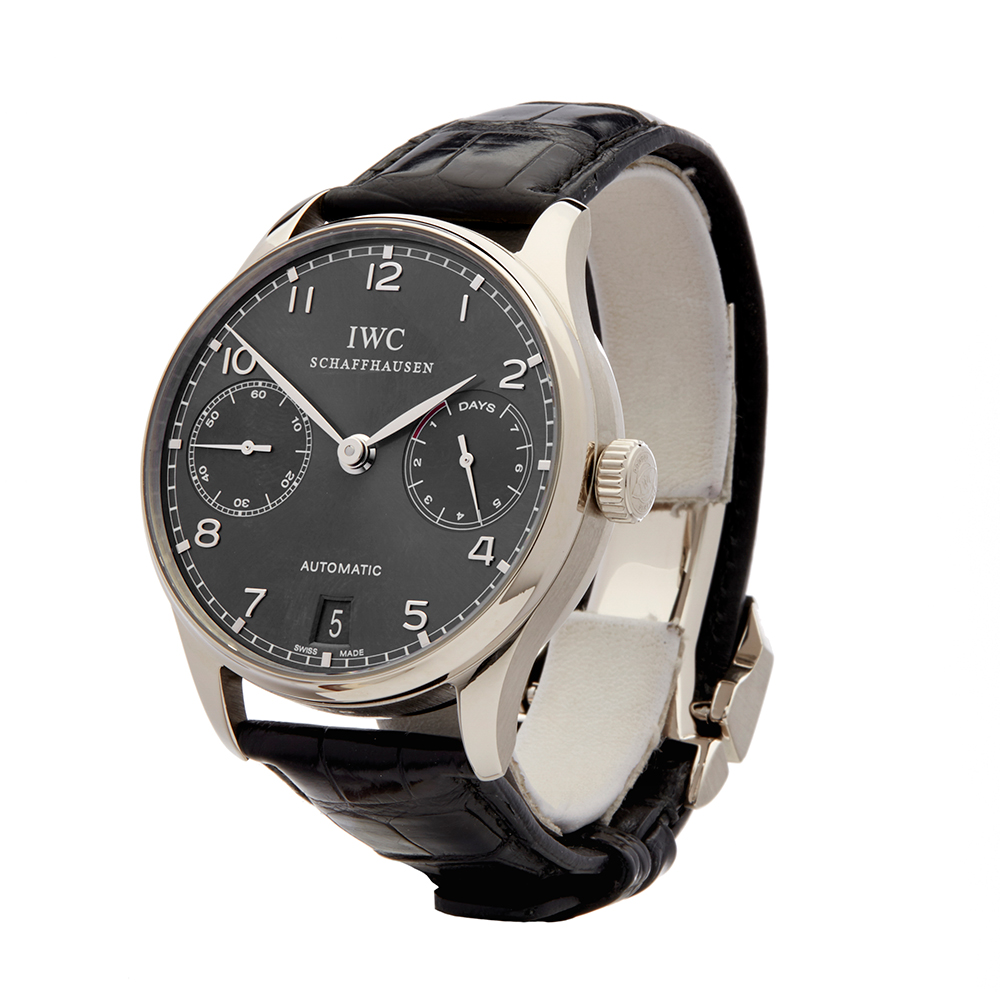 IWC Portuguese 7 Day 18k White Gold - IW500106 - Image 6 of 7