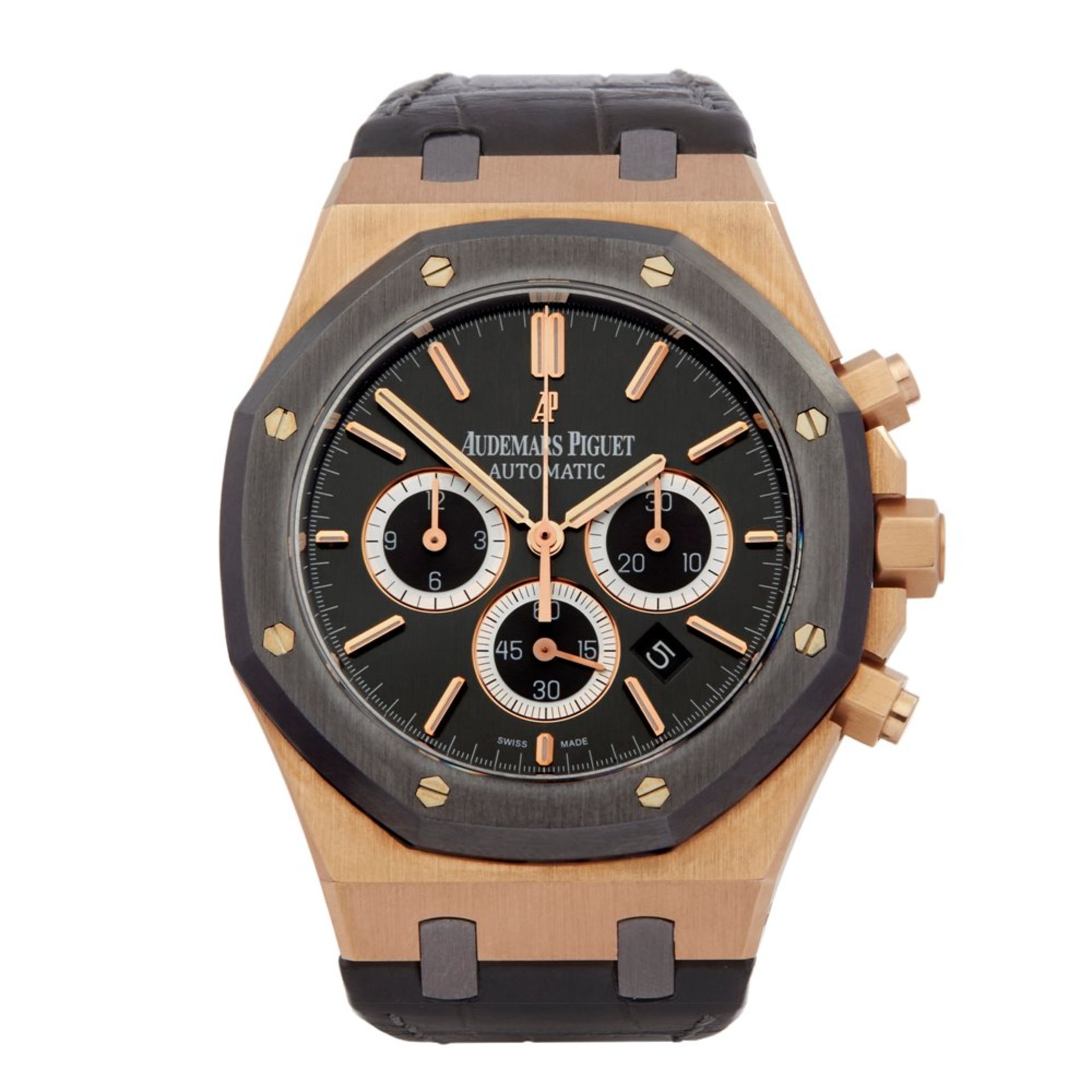 Audemars Piguet Royal Oak Leo Messi Chronograph Rose Gold & Titanium - 26325OL.OO.D005CR.01 - Image 2 of 7