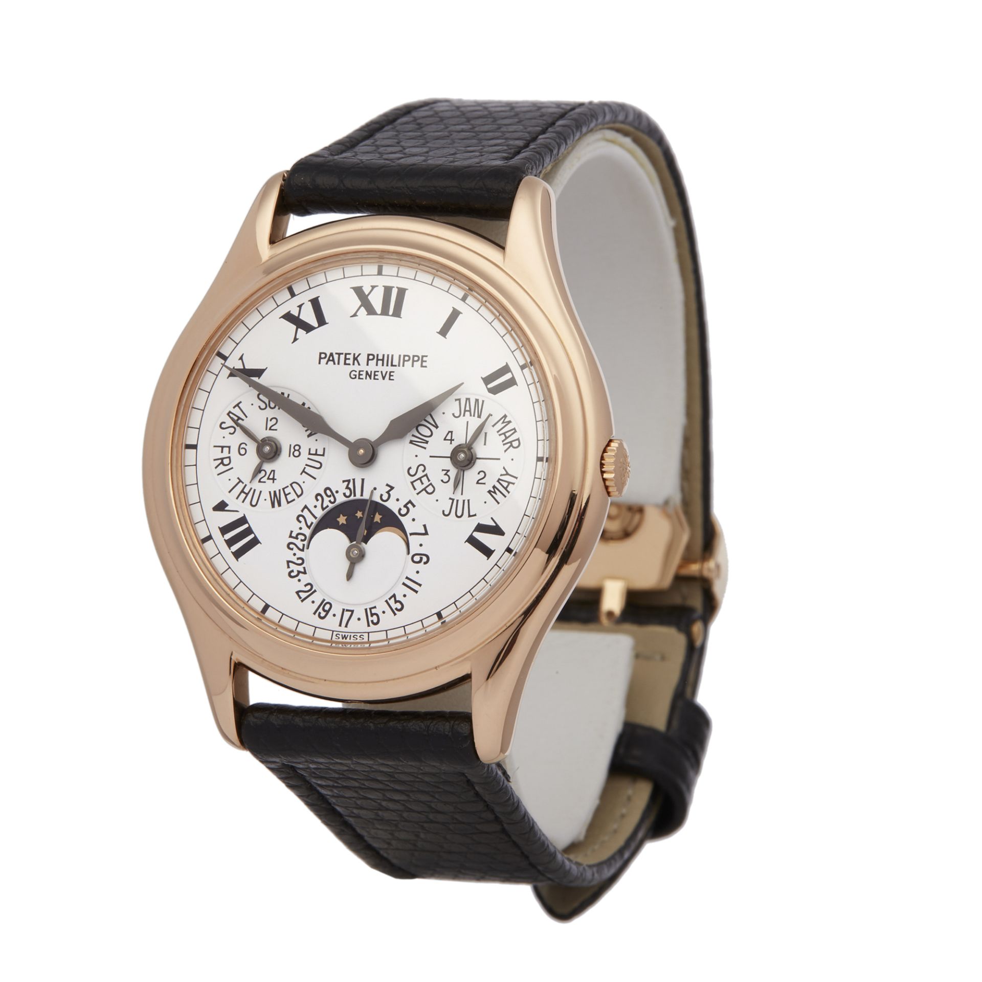 Patek Philippe Perpetual Calendar Porcelain Dial 18k Rose Gold - 3940