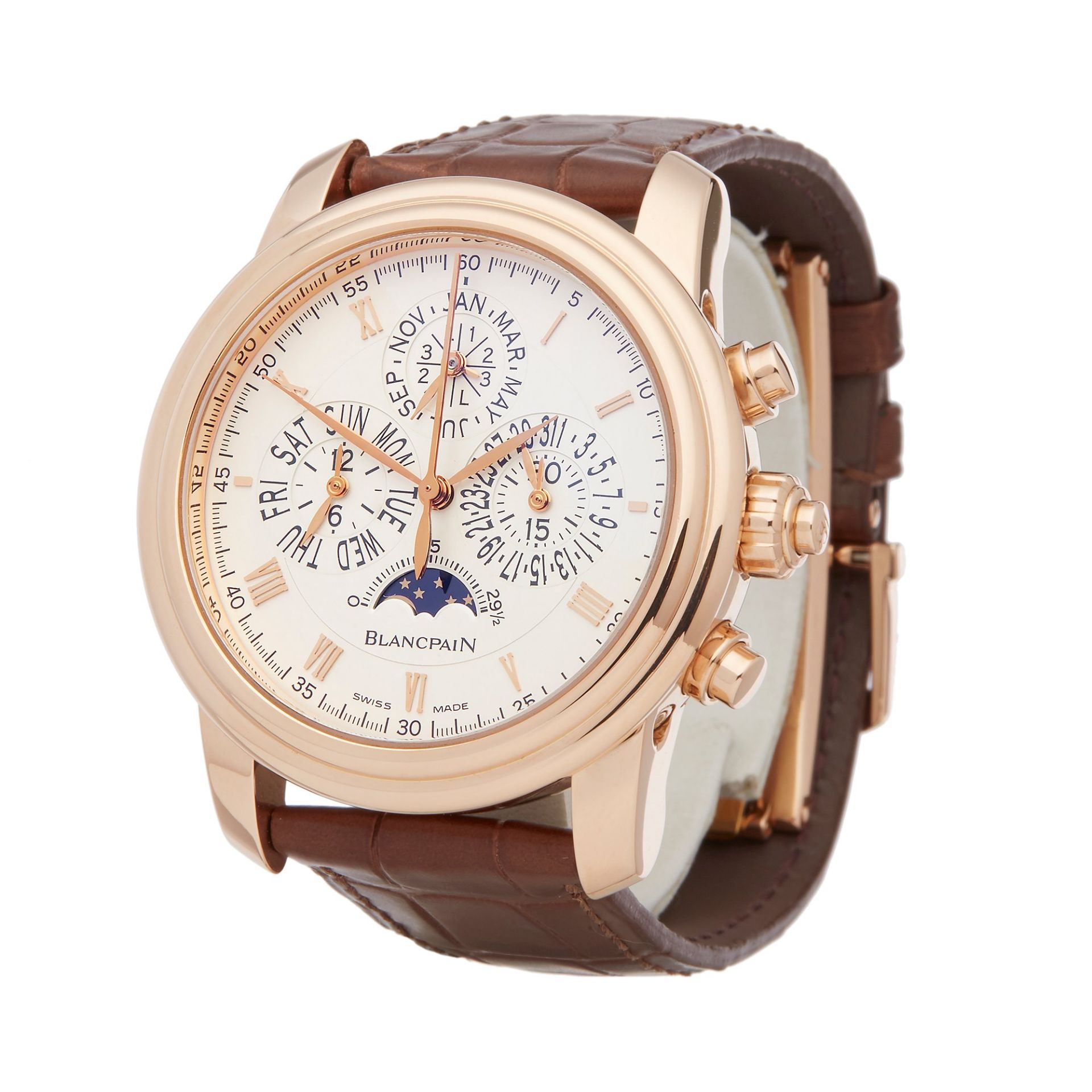 Blancpain Le Brassus Perpetual Calendar Split Seconds Chronograph 18K Rose Gold - 4286P-3642-55B