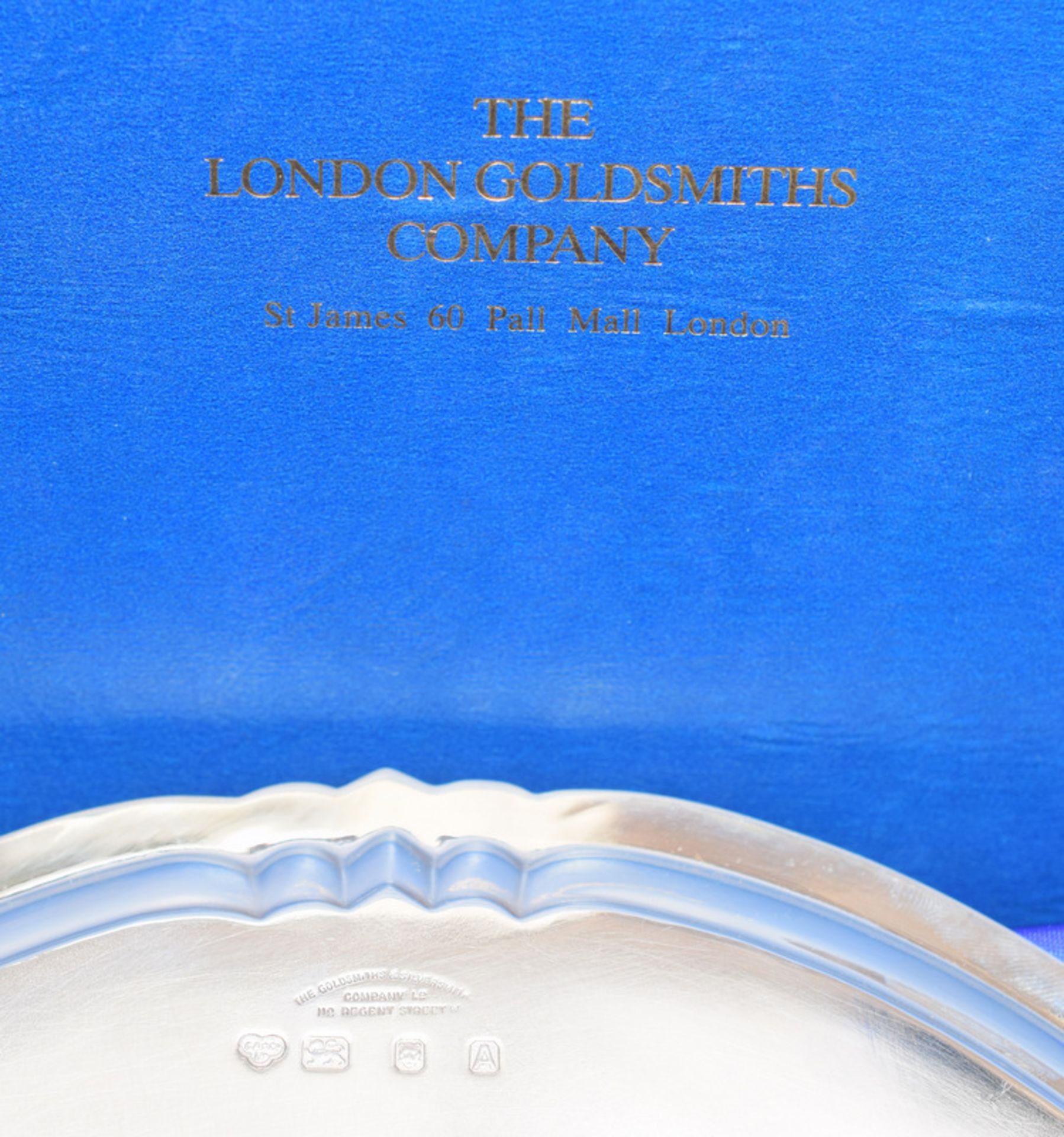 London Goldsmiths Solid Silver Tray With Box - Image 4 of 4