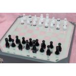 Swarovski Silver Crystal Chess Set Like New In Box