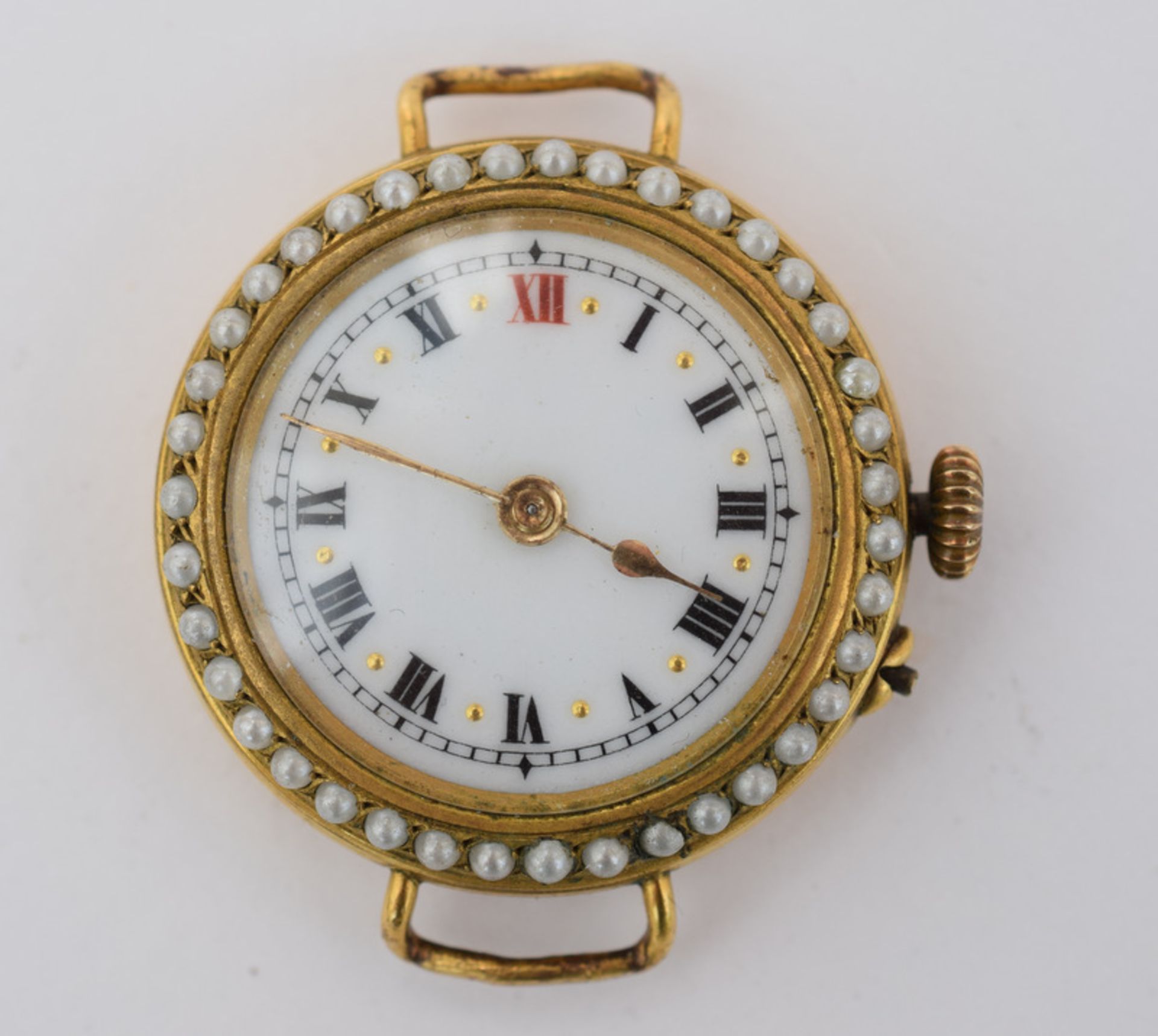 Ladies Rolled Gold Red Twelve Wristwatch