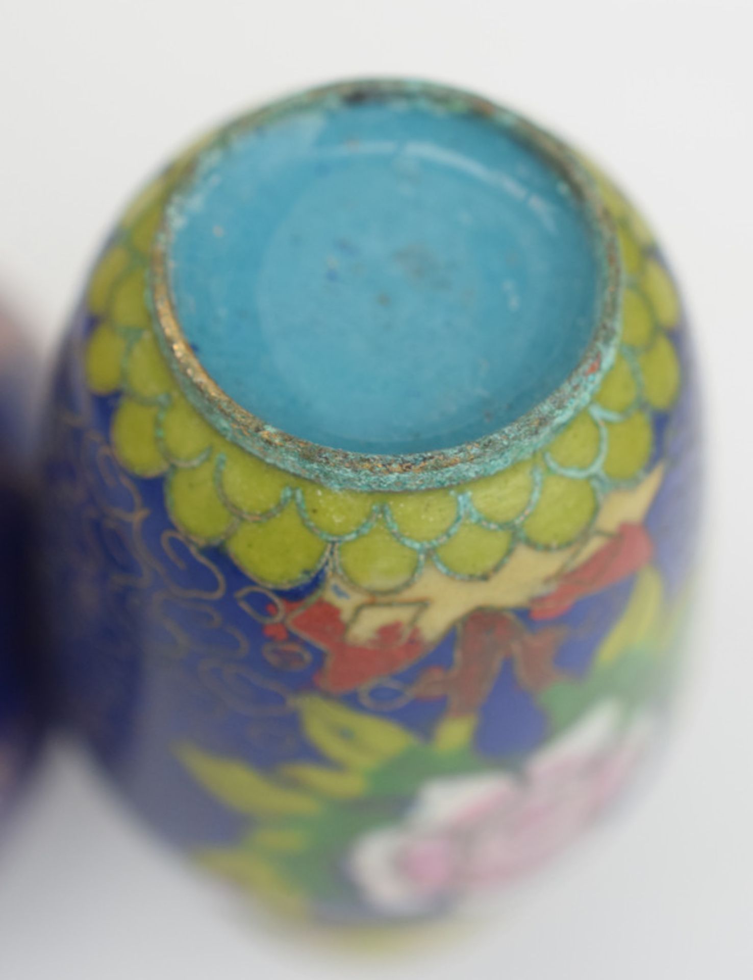 Cloisonne Egg And Vase Set - Image 3 of 4