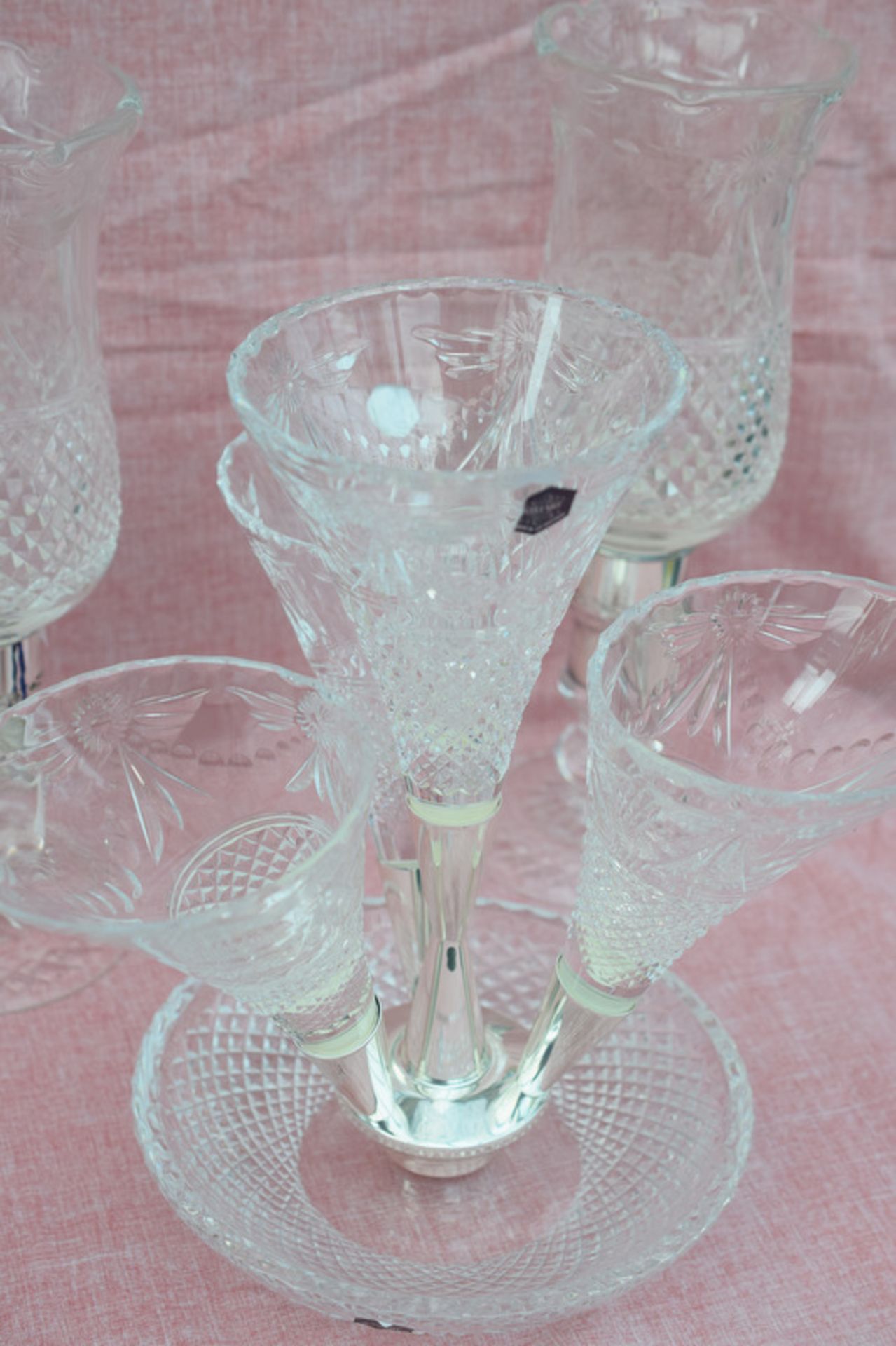 Stuart Crystal Epergne Set With Garnitures - Image 8 of 9