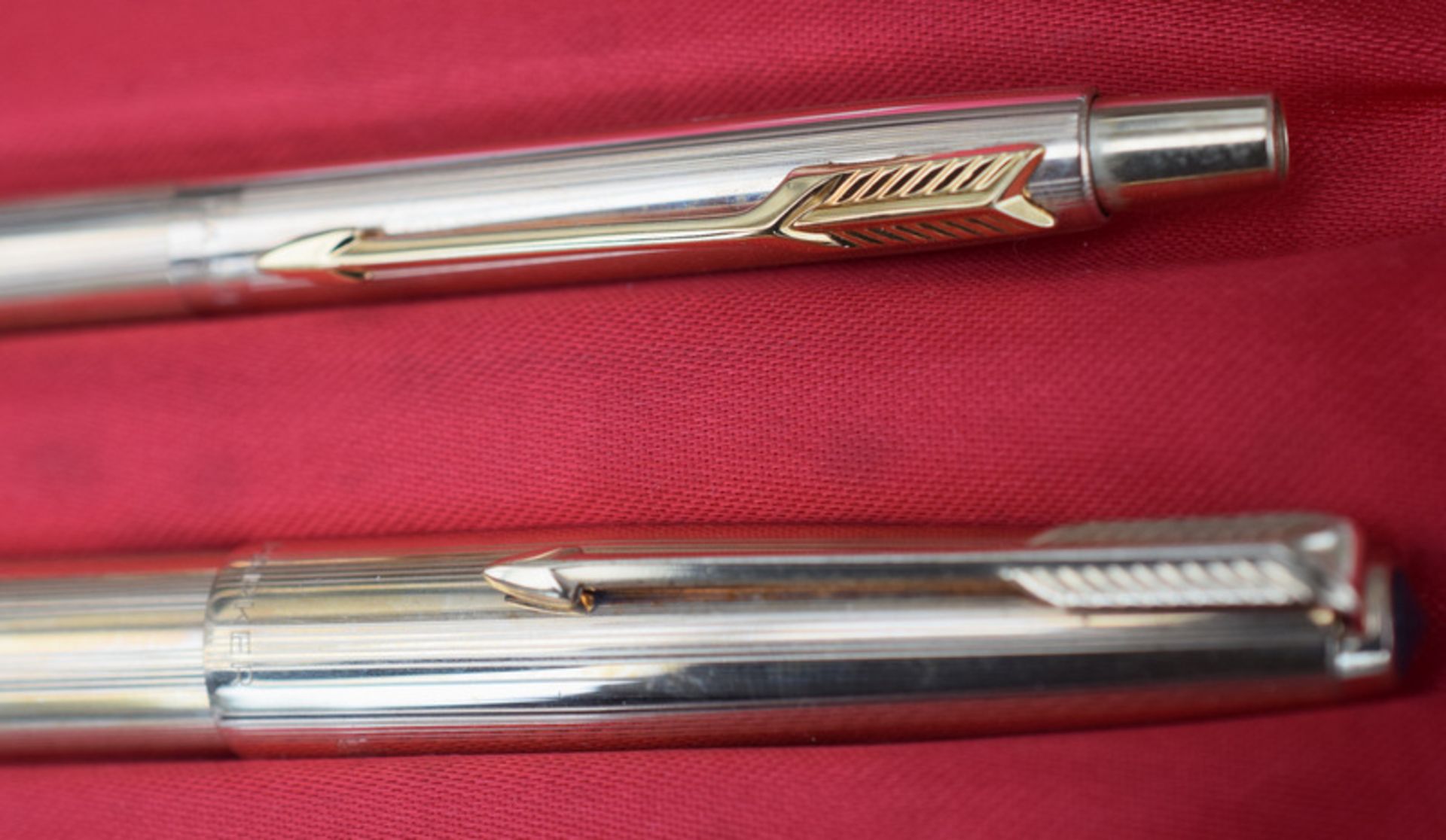 Gold Coloured Parker Fountain Pen And Biro Pen Set