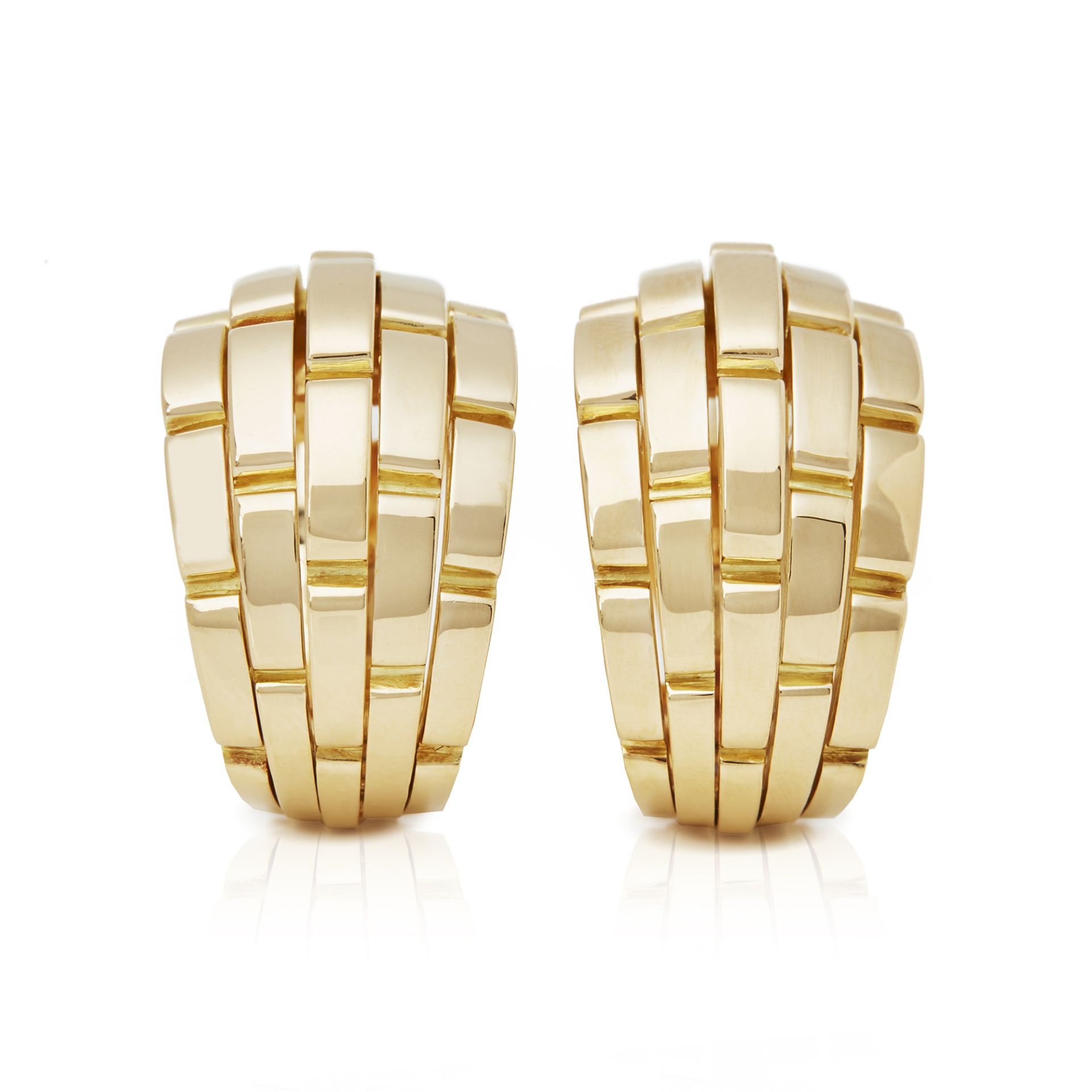 Cartier 18k Yellow Gold Maillon Panthère Earrings