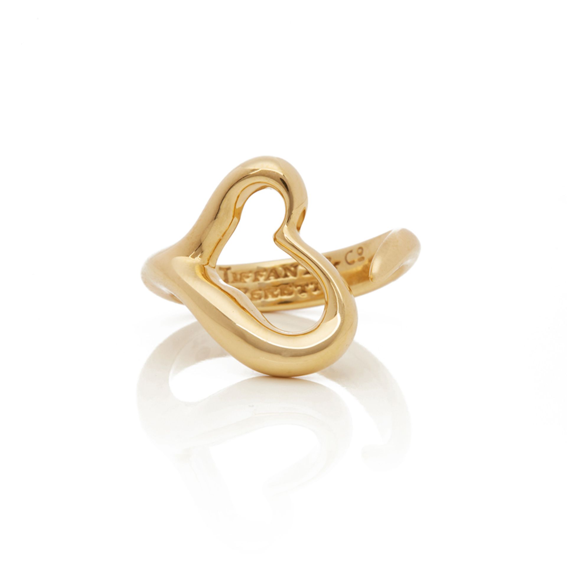 Tiffany & Co. 18k Yellow Gold Open Heart Elsa Peretti Ring - Image 5 of 7