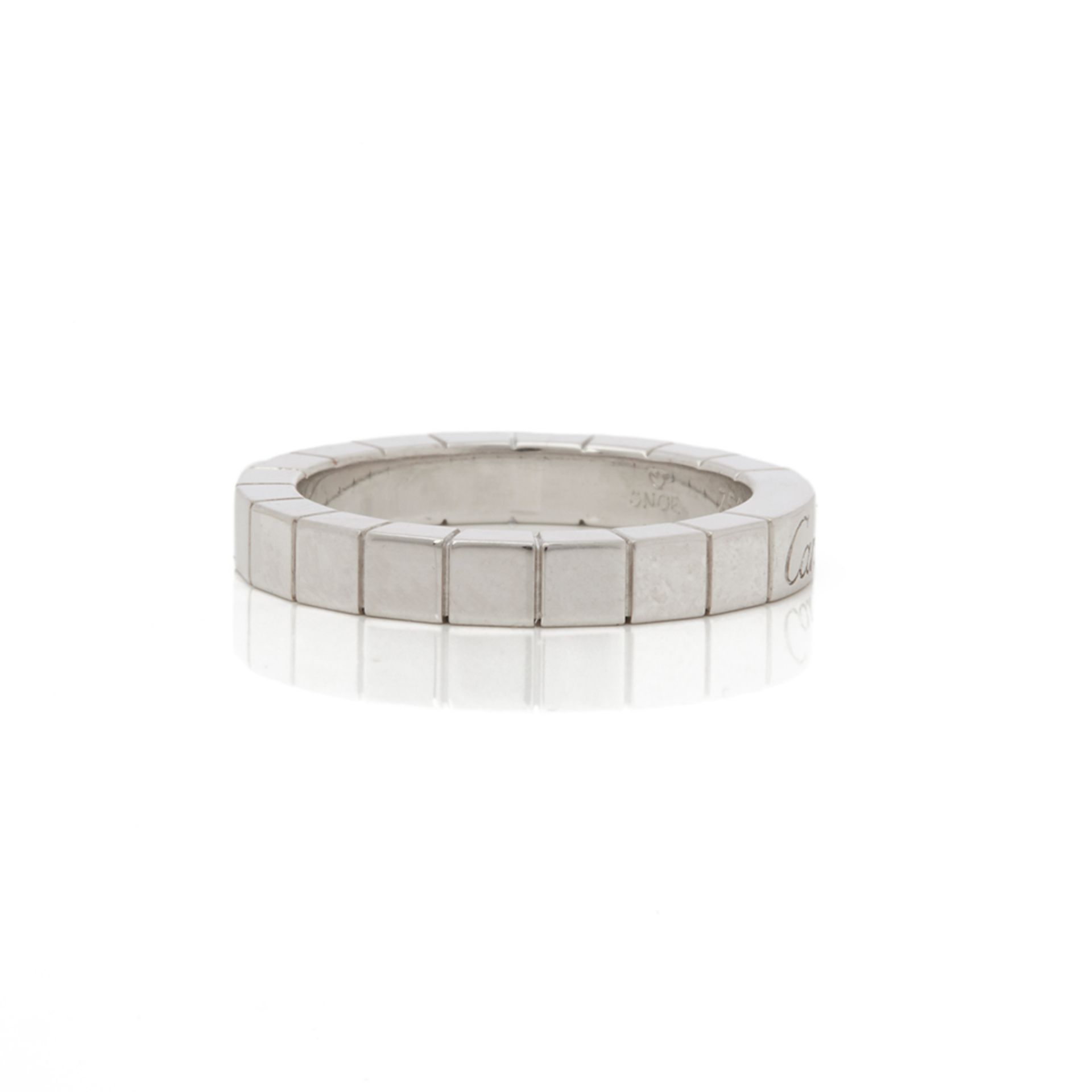 Cartier 18k White Gold Lanieres Band Ring - Image 4 of 9