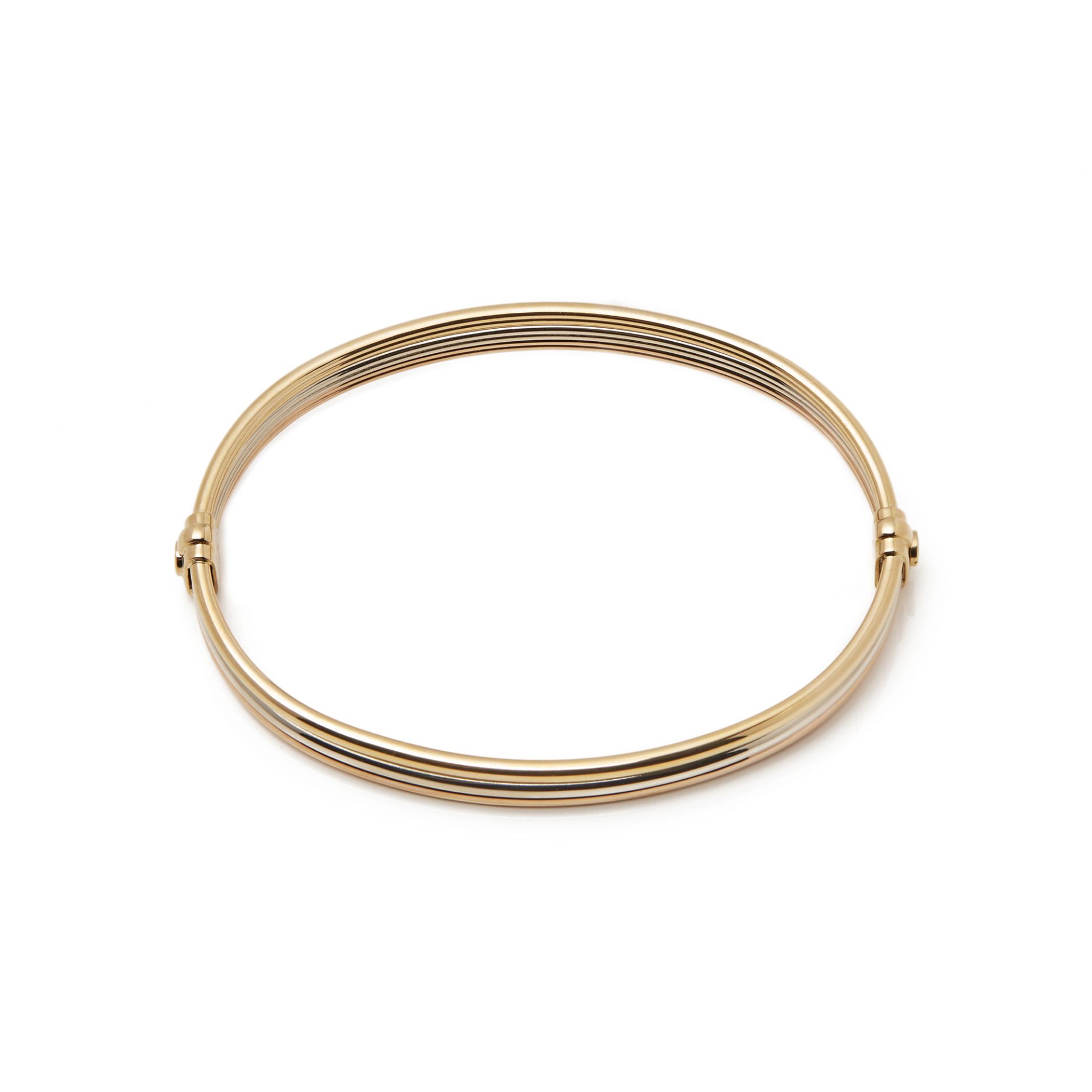 Cartier 18k Yellow, White & Rose Gold Vintage Trinity Bracelet - Image 4 of 7