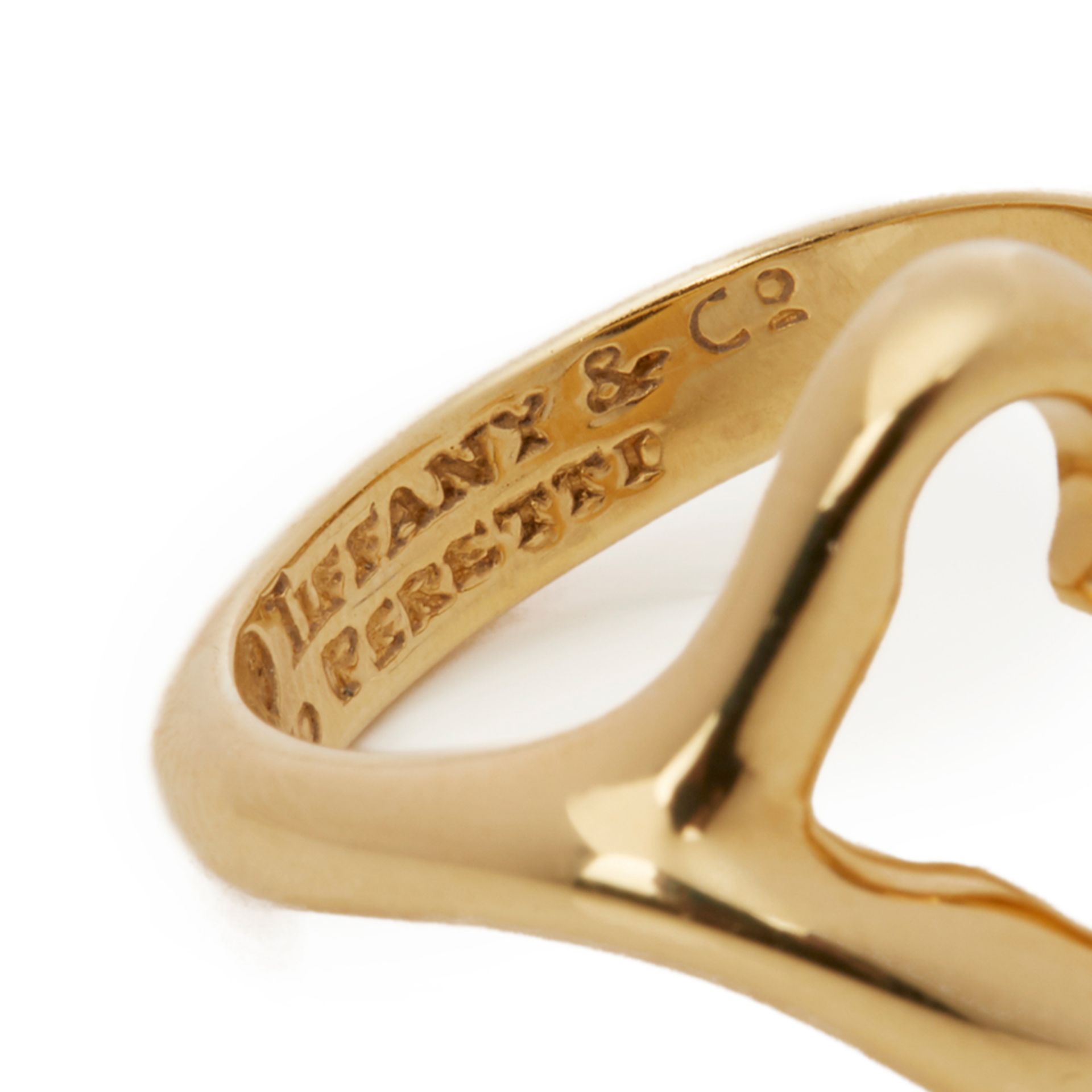 Tiffany & Co. 18k Yellow Gold Open Heart Elsa Peretti Ring - Image 3 of 7