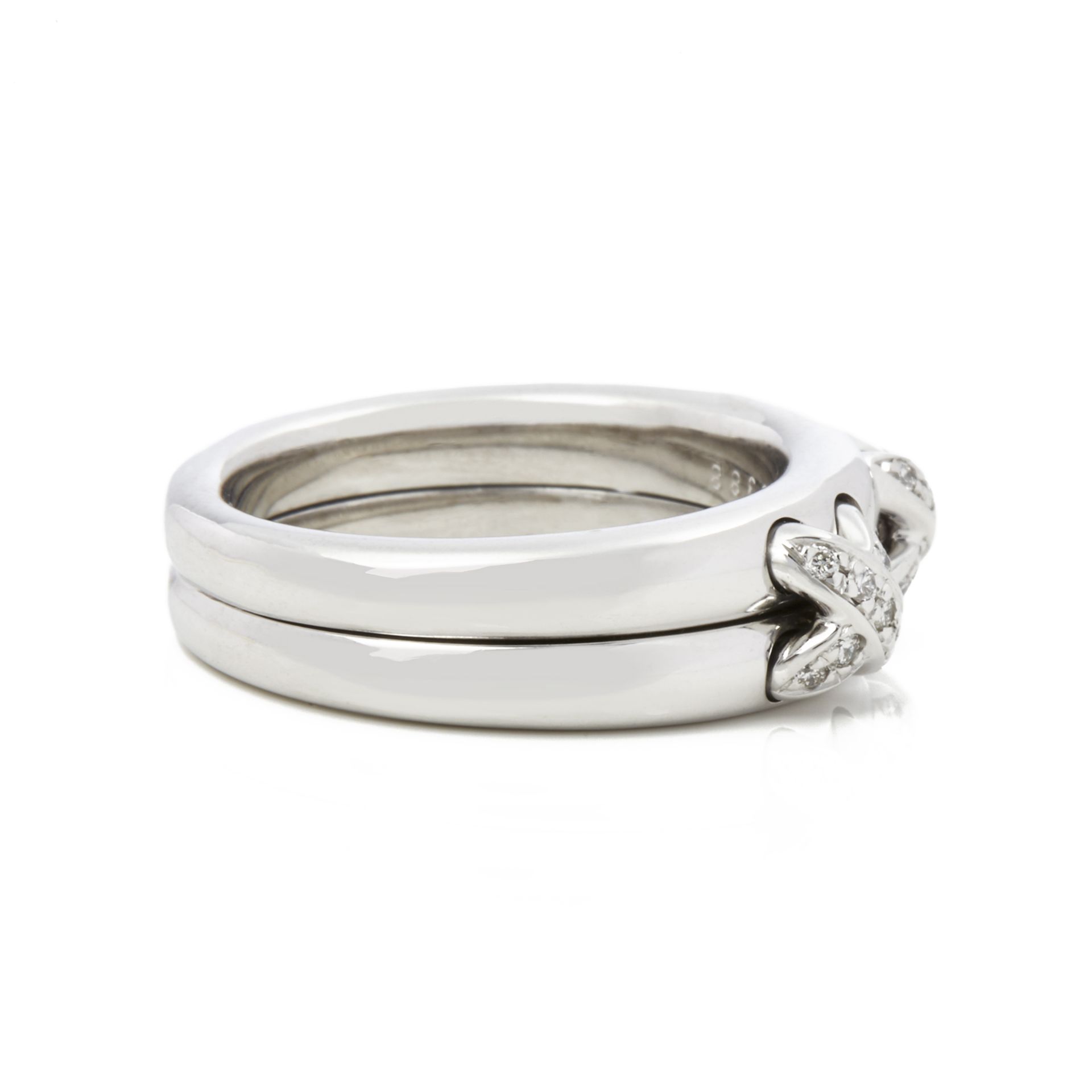 Chaumet 18k White Gold Diamond Liens Ring - Image 3 of 6