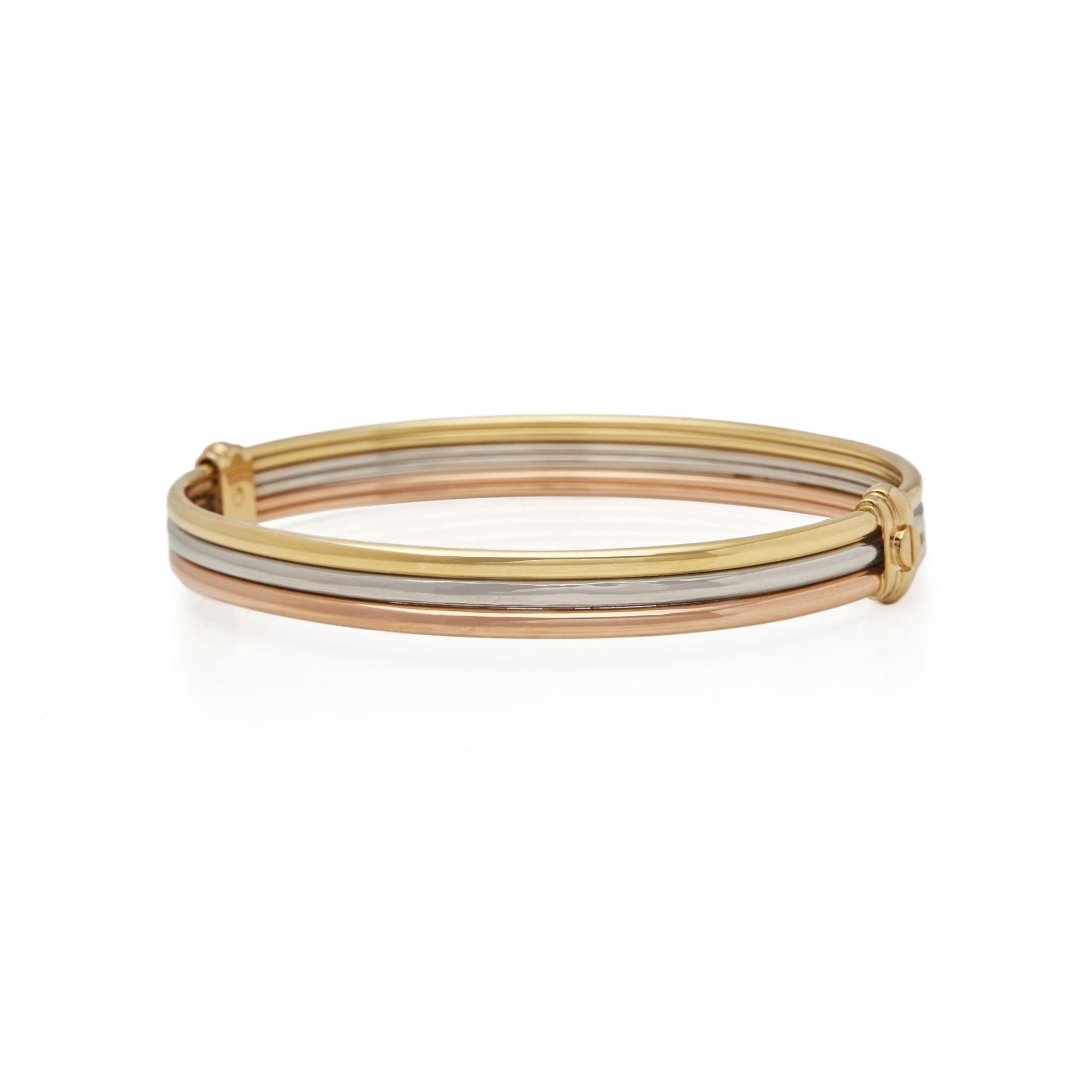 Cartier 18k Yellow, White & Rose Gold Vintage Trinity Bracelet - Image 7 of 7