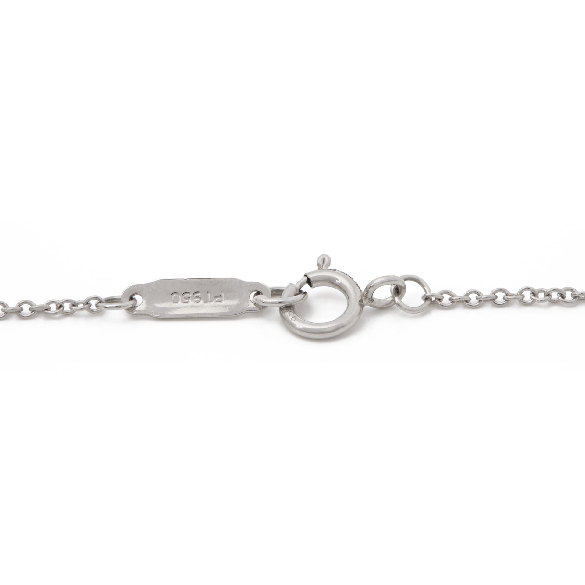 Tiffany & Co. Platinum Diamond Heart Tiffany Key Pendant Necklace - Image 4 of 9