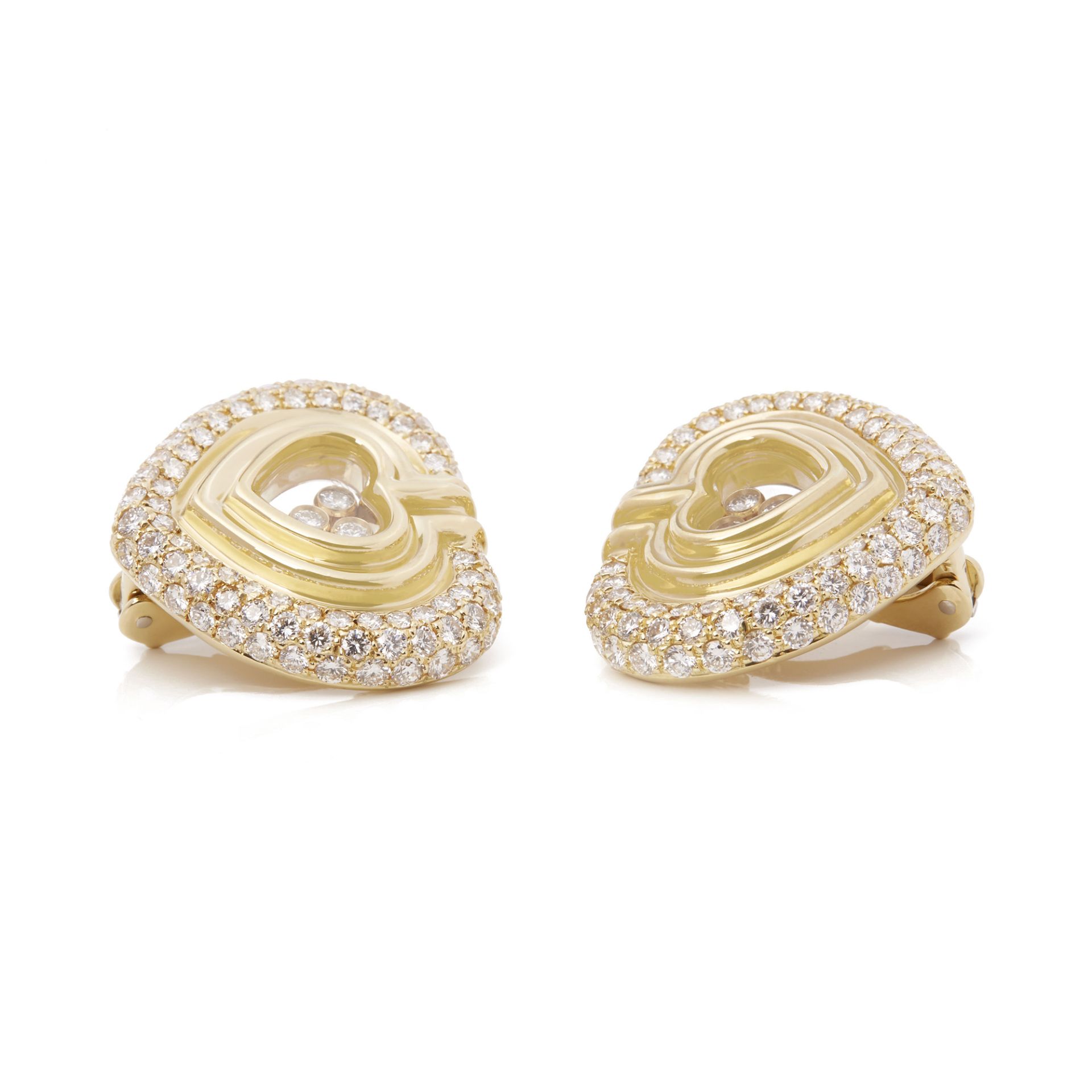Chopard18k Yellow Gold Happy Diamonds Earrings