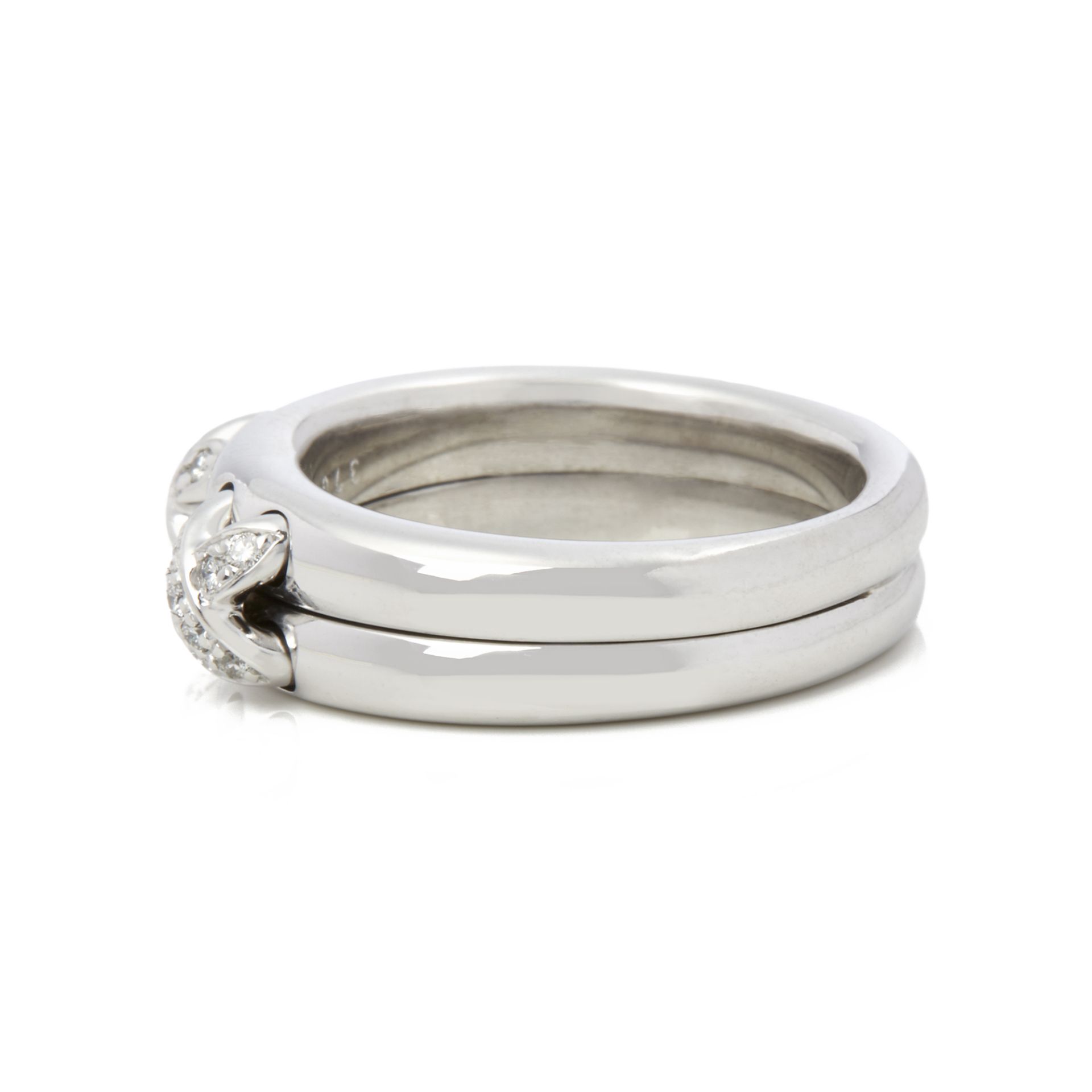 Chaumet 18k White Gold Diamond Liens Ring - Image 2 of 6